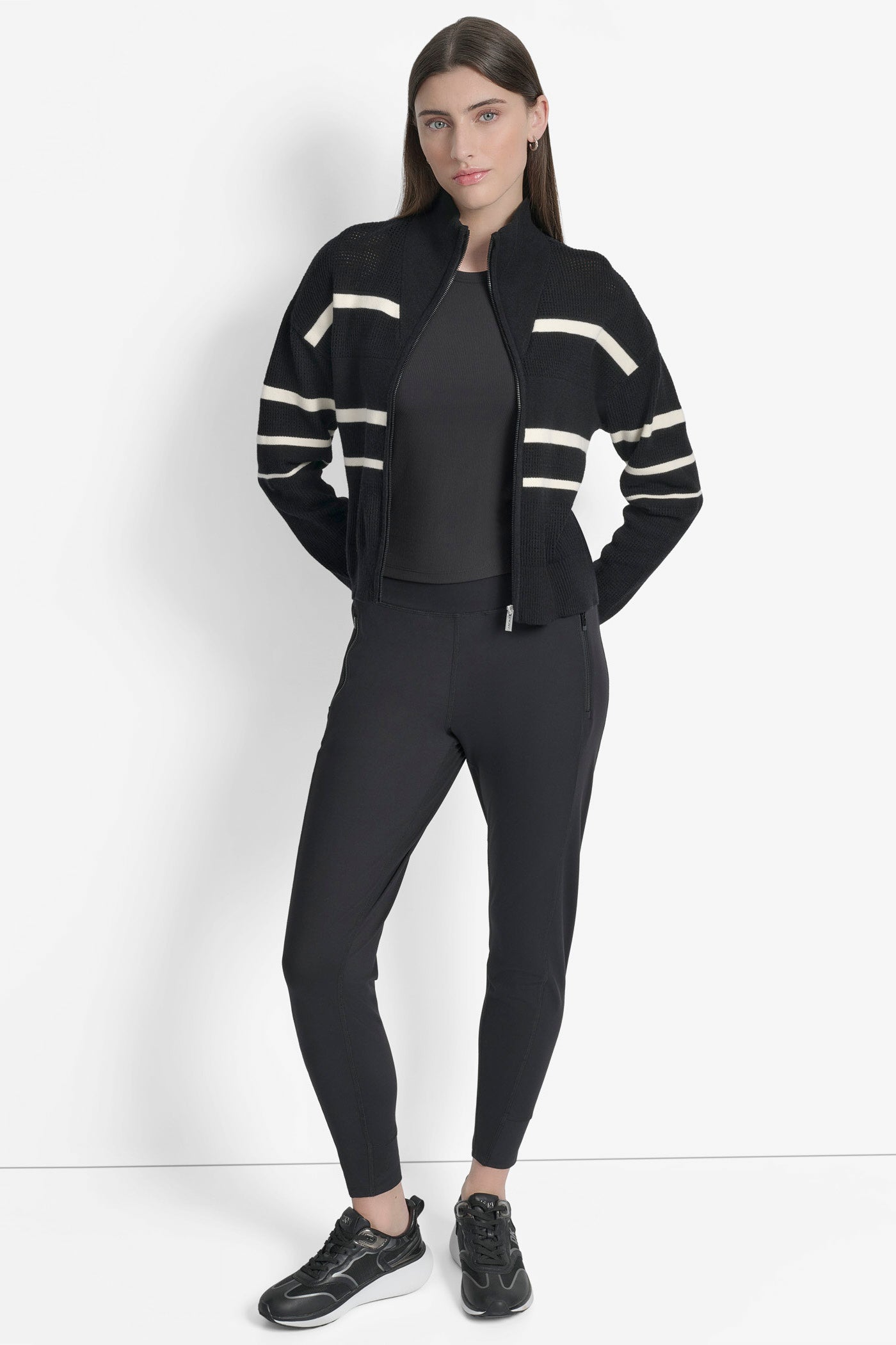 OPEN STITCH FULL ZIP STRIPE JACKET VIEW 5 | Sweatshirts & Joggers