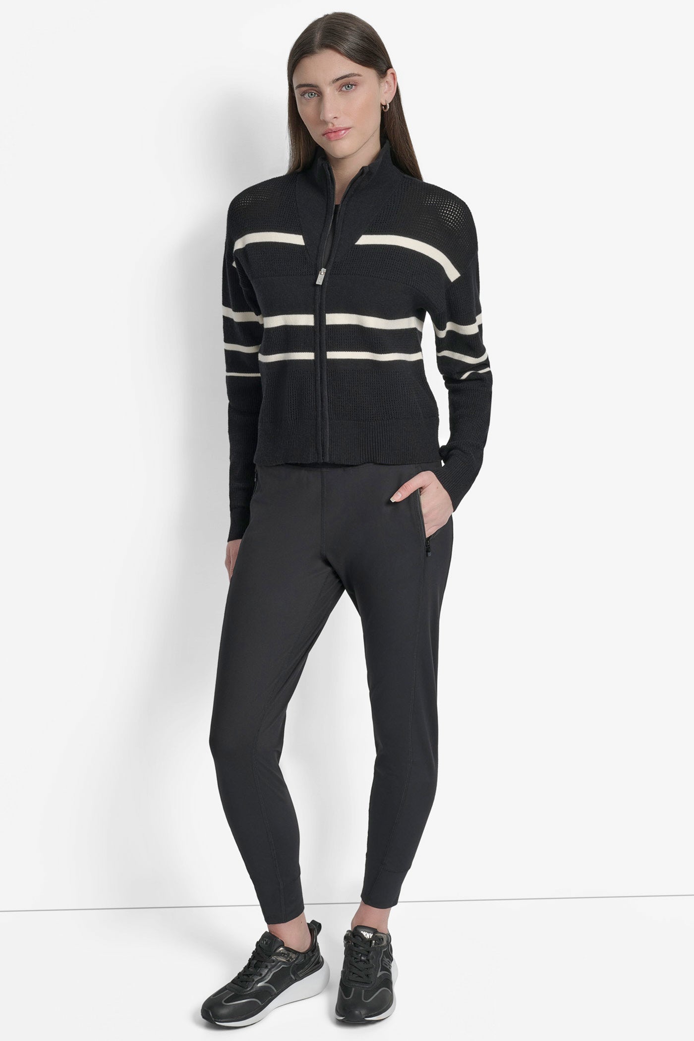 OPEN STITCH FULL ZIP STRIPE JACKET VIEW 9 | Sweatshirts & Joggers