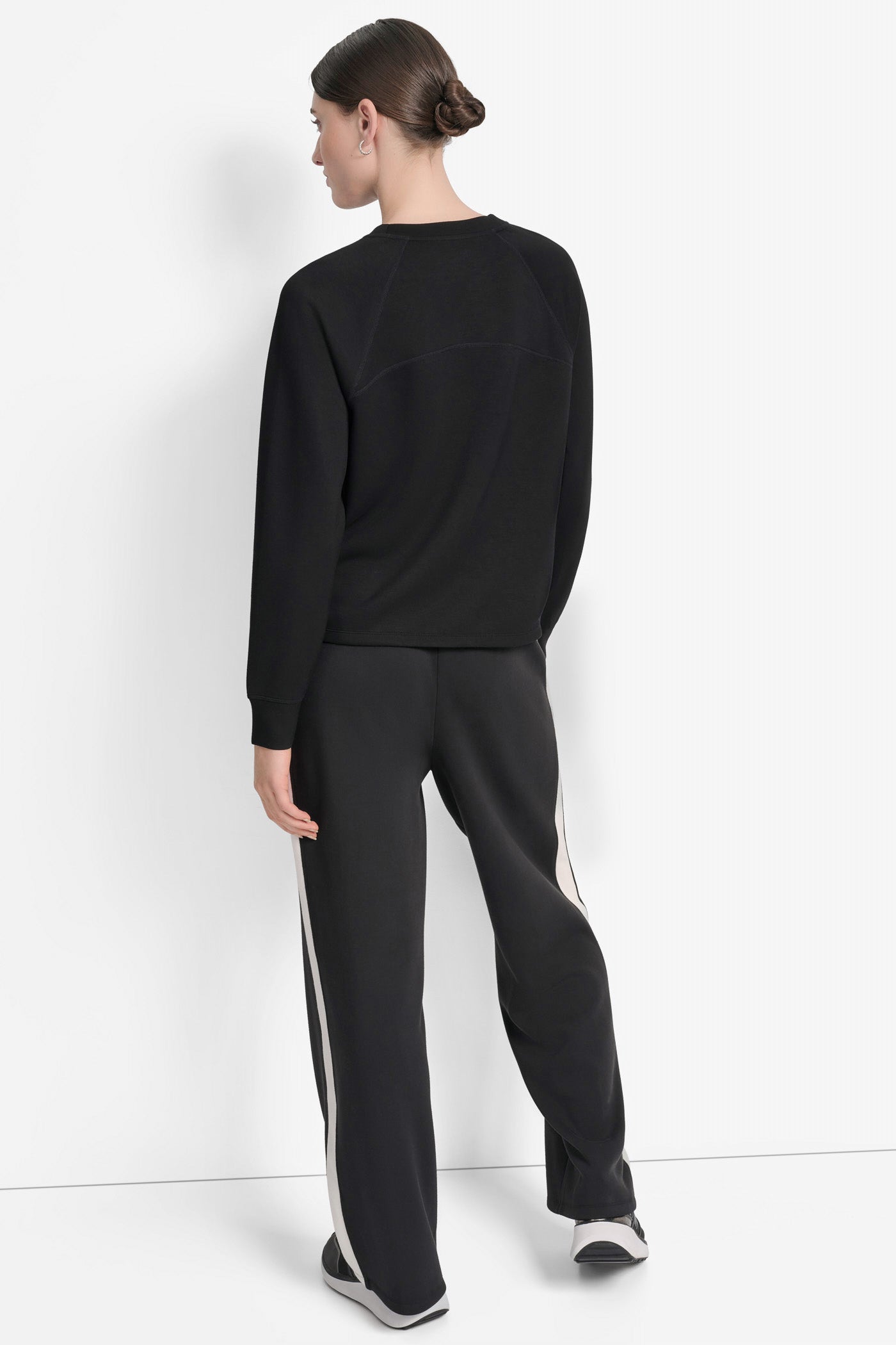 Black TONAL LOGO SWEATSHIRT, BACK VIEW | Sweatshirts & Joggers