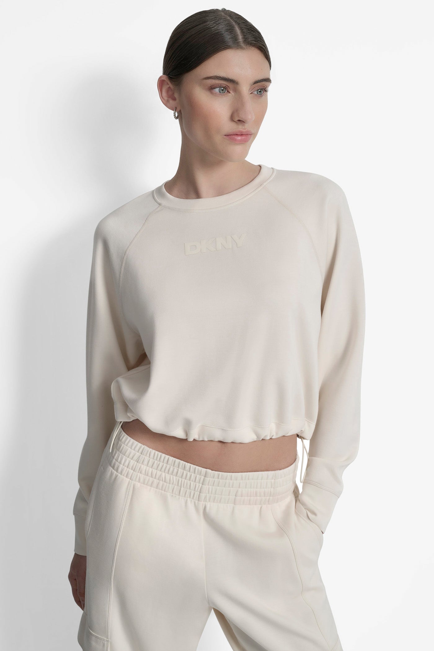 EGGNOG HD LOGO BUNGEE HEM PULLOVER, FRONT VIEW | Sport Essentials