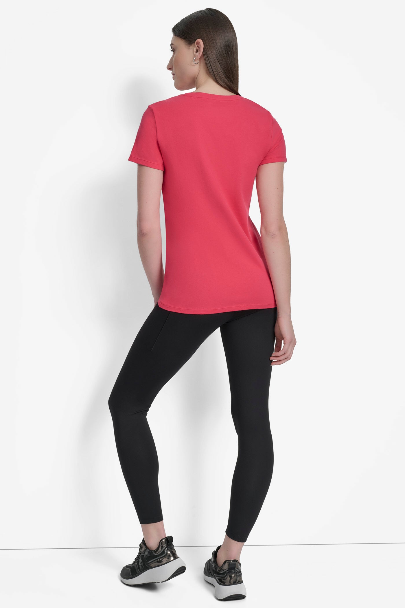 AZALEA/SILVER EMBELLISHED LOGO TEE, BACK VIEW | All Products