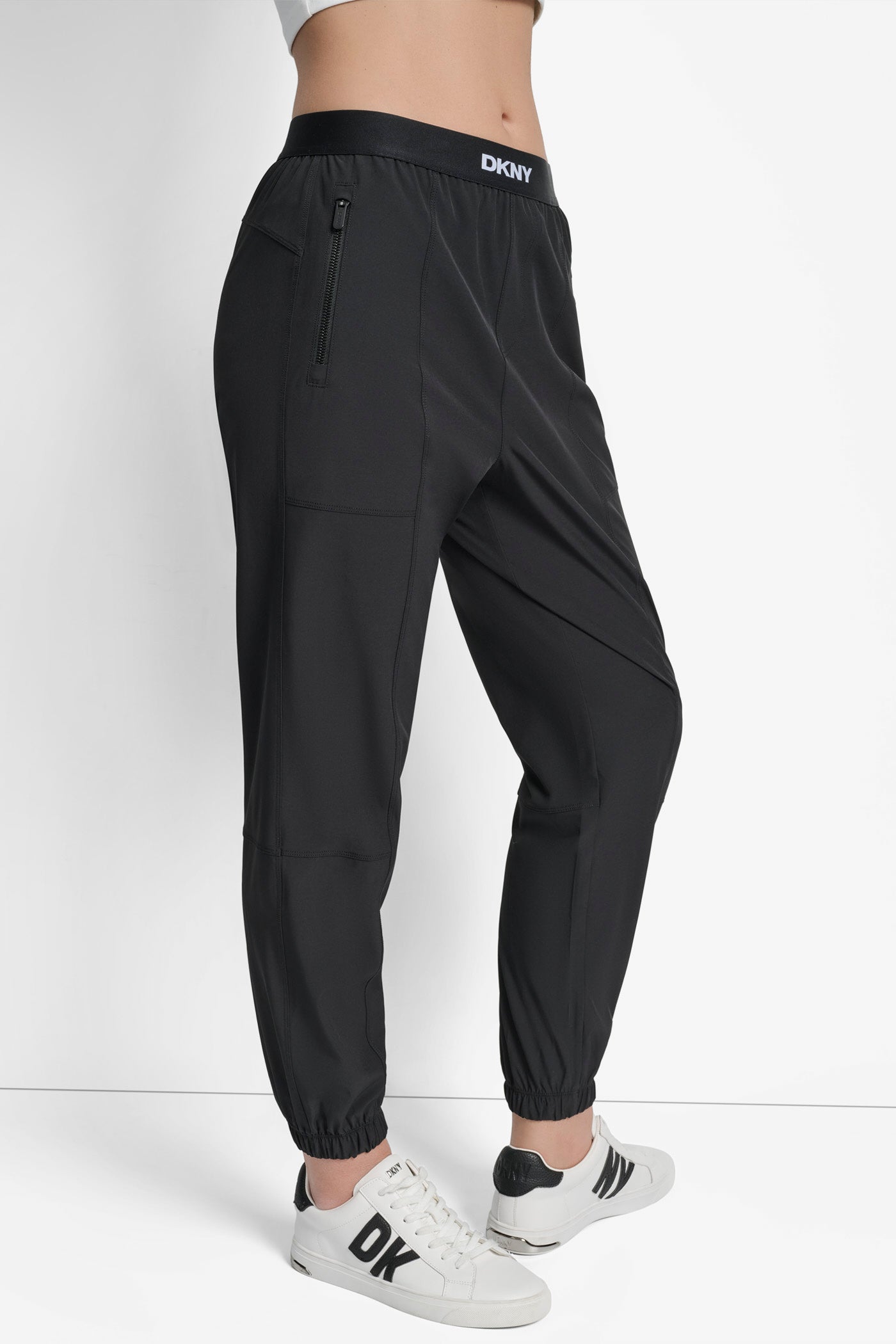 HIGH RISE COMMUTER JOGGER WITH LOGO ELASTIC WAIST VIEW 5 | Sweatshirts & Joggers