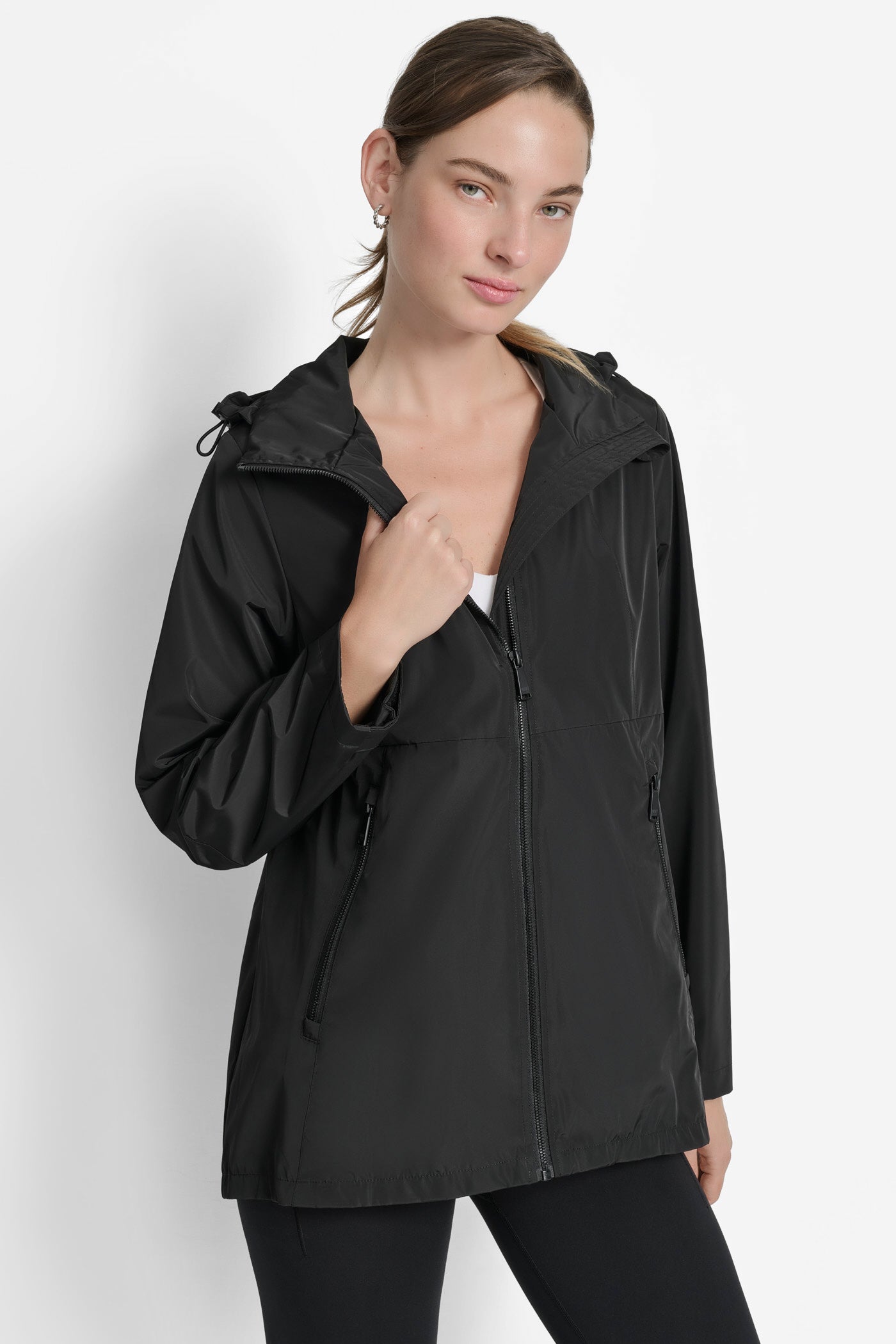 HOODED FULL ZIP SPECTATOR JACKET WITH VELCRO CUFF VIEW 4 | Jackets & Blazers