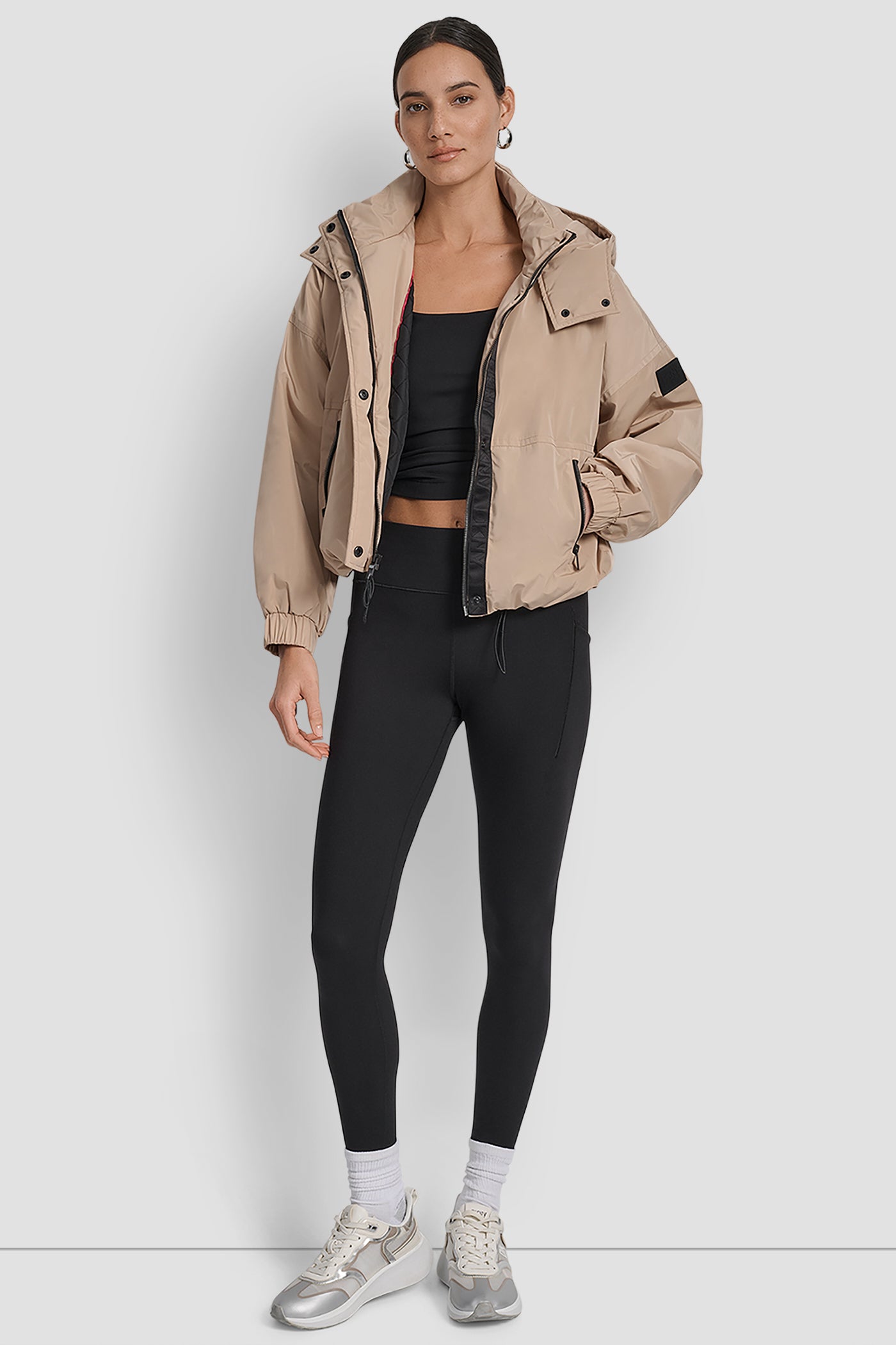 SHORT LOGO EMBELLISHED HOODED JACKET VIEW 5 | Jackets & Blazers