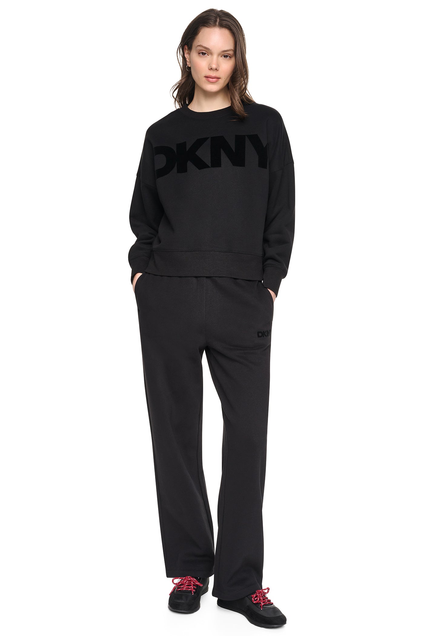 FLOCKED VARSITY LOGO SWEATSHIRT VIEW 4