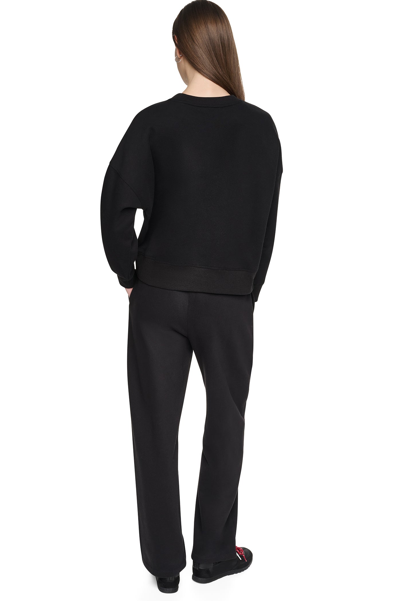 FLOCKED VARSITY LOGO SWEATSHIRT VIEW 5