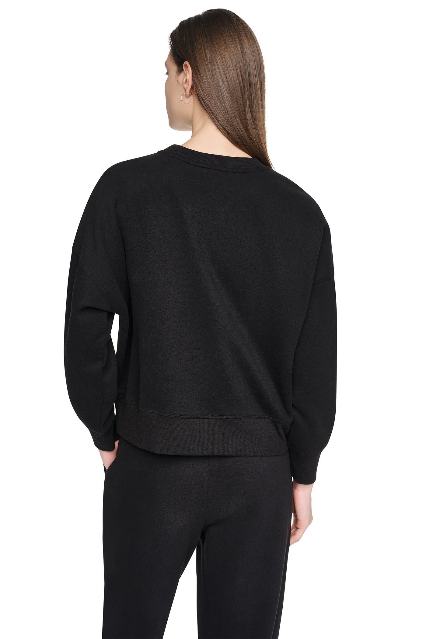 FLOCKED VARSITY LOGO SWEATSHIRT VIEW 3