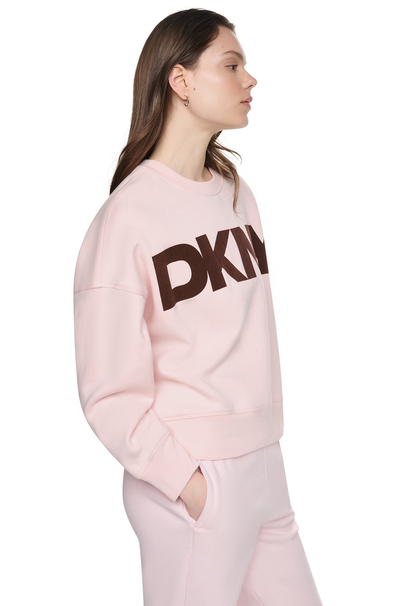 FLOCKED VARSITY LOGO SWEATSHIRT VIEW 4