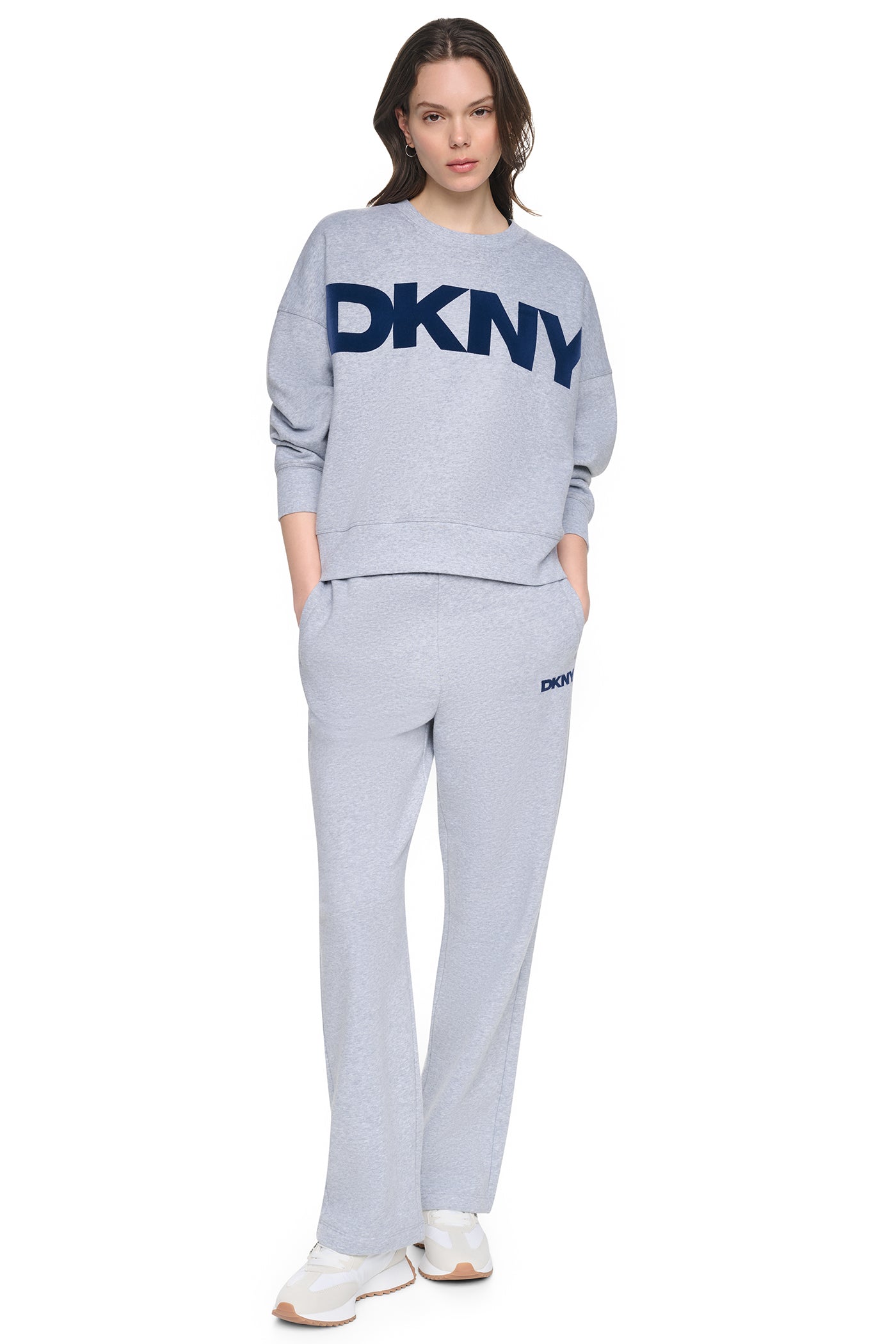 FLOCKED VARSITY LOGO SWEATSHIRT VIEW 5