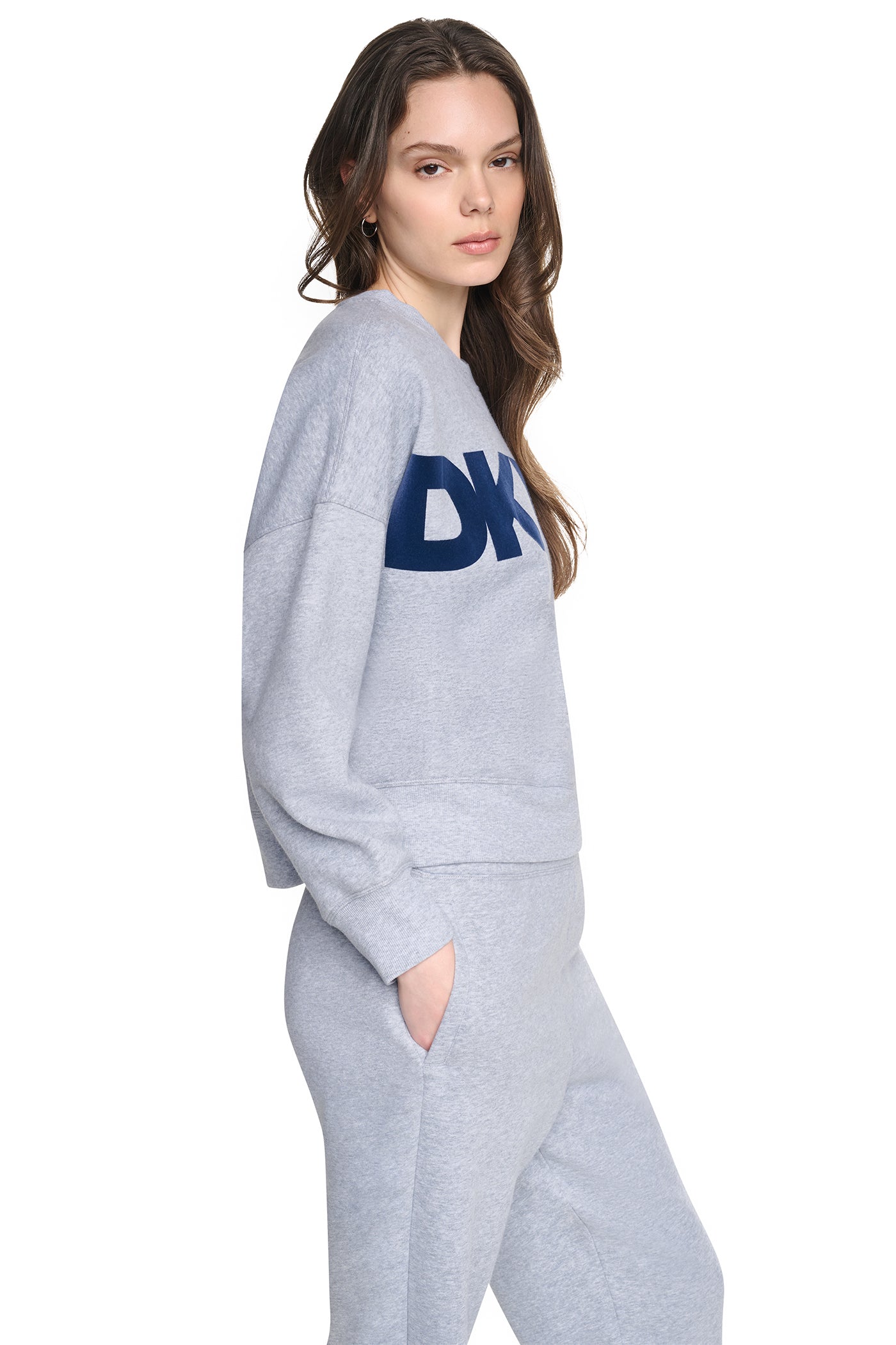 FLOCKED VARSITY LOGO SWEATSHIRT VIEW 4