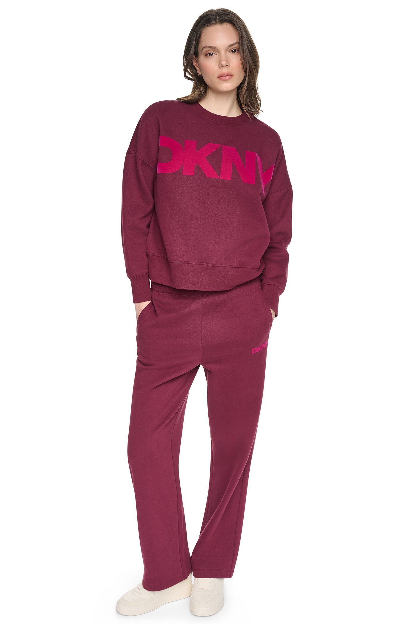 FLOCKED VARSITY LOGO SWEATSHIRT VIEW 5