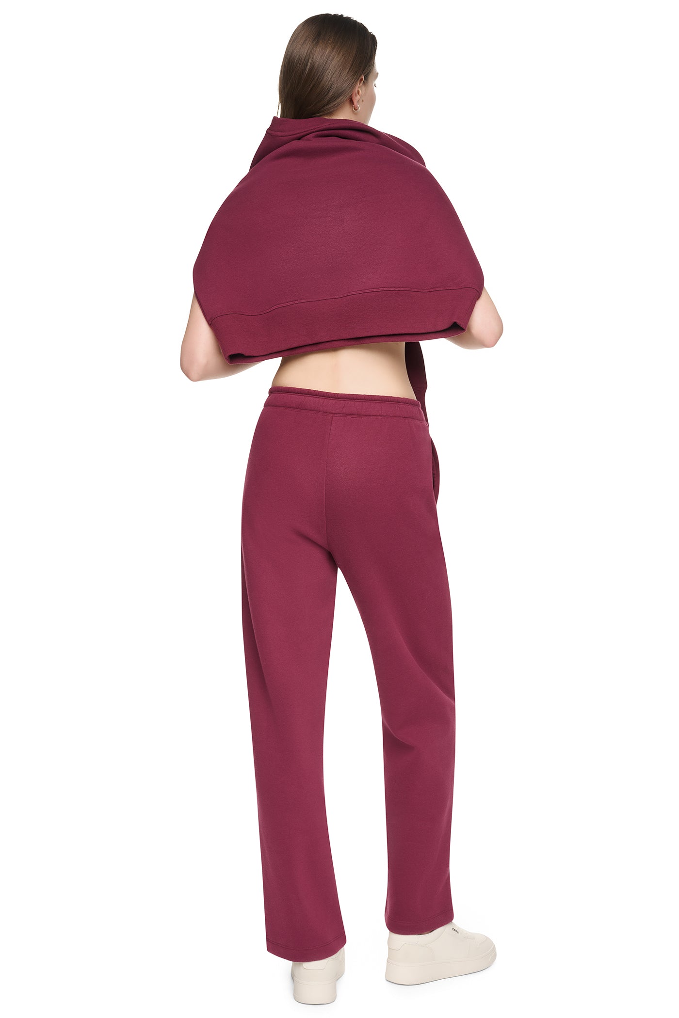 HIGH RISE FLOCKED LOGO RELAXED PANT VIEW 6