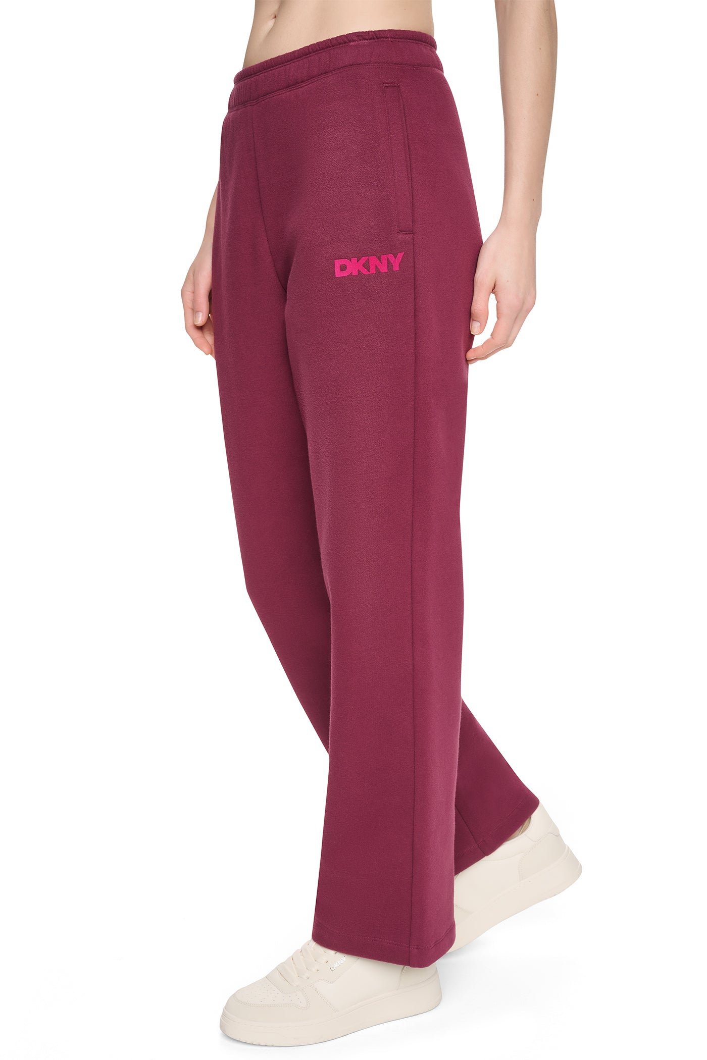 HIGH RISE FLOCKED LOGO RELAXED PANT VIEW 4