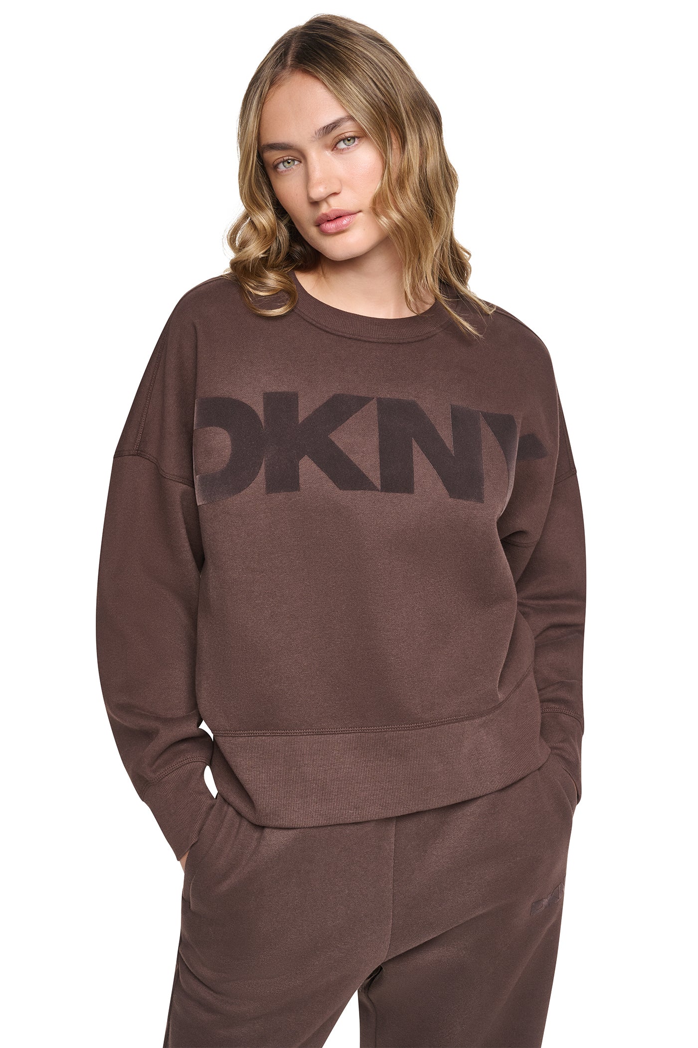 FLOCKED VARSITY LOGO SWEATSHIRT VIEW 5