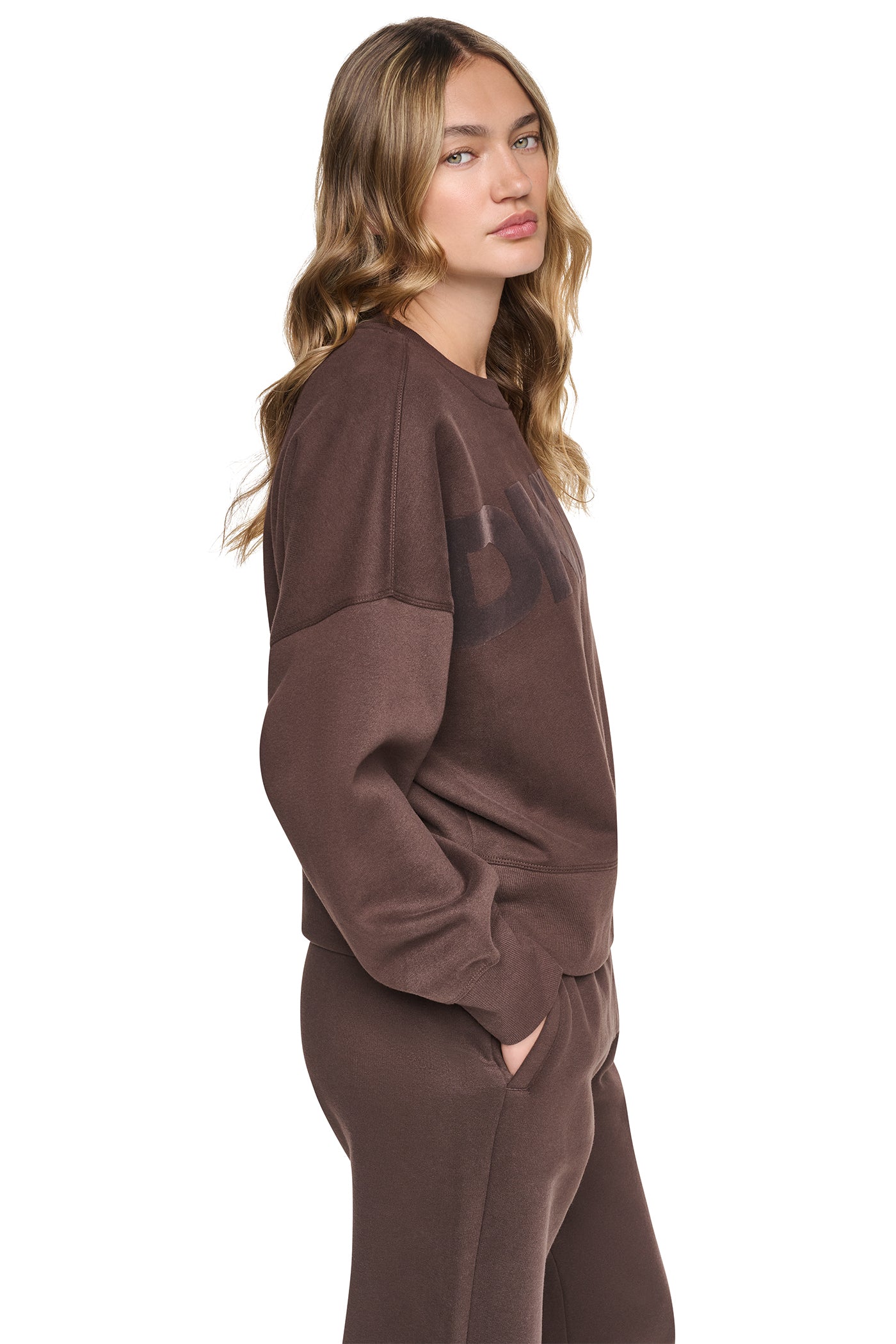 FLOCKED VARSITY LOGO SWEATSHIRT VIEW 4