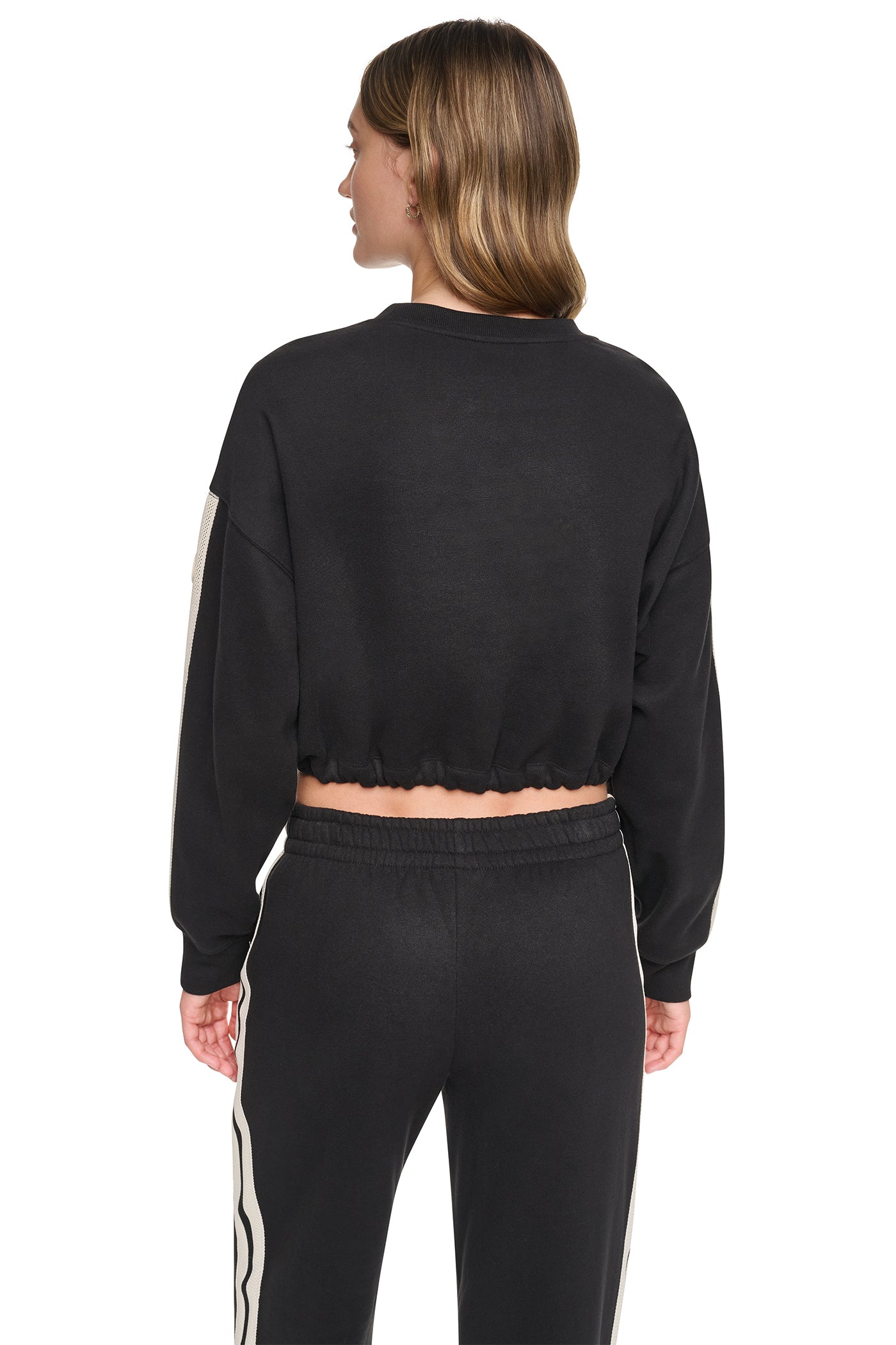 CROPPED STRIPED SWEATSHIRT VIEW 3