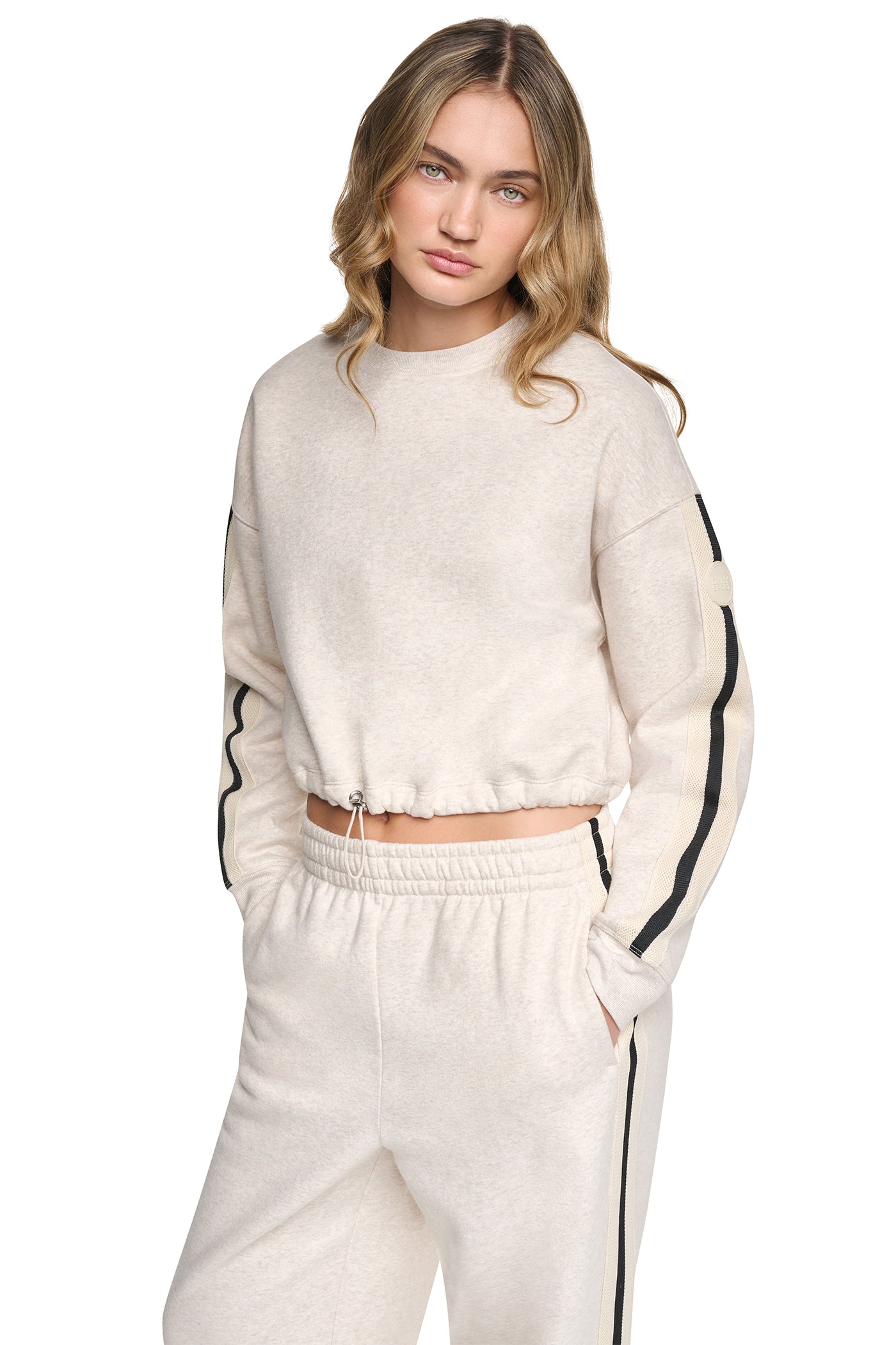 CROPPED STRIPED SWEATSHIRT VIEW 2