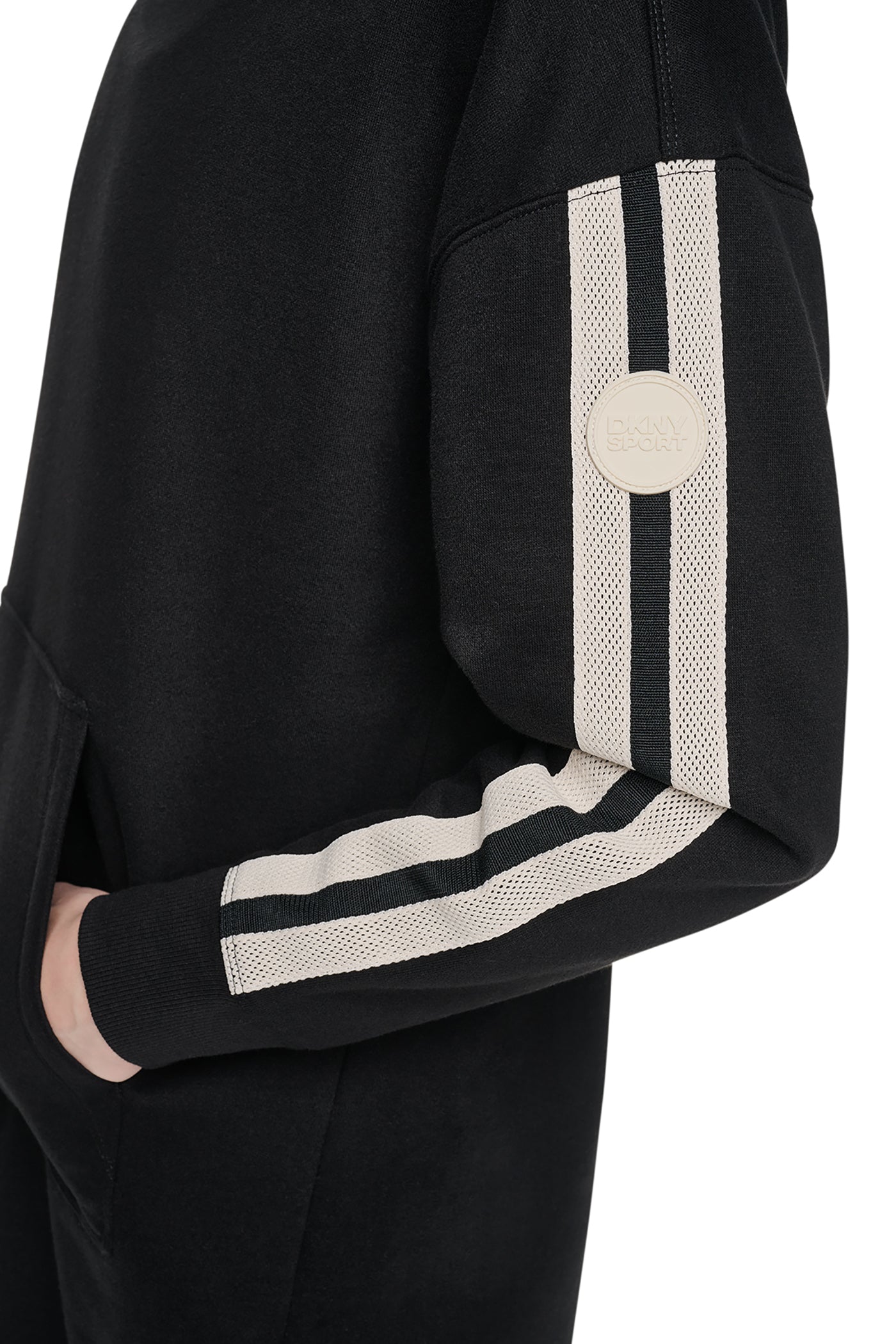 STRIPED MINI HOODIE DRESS VIEW 7