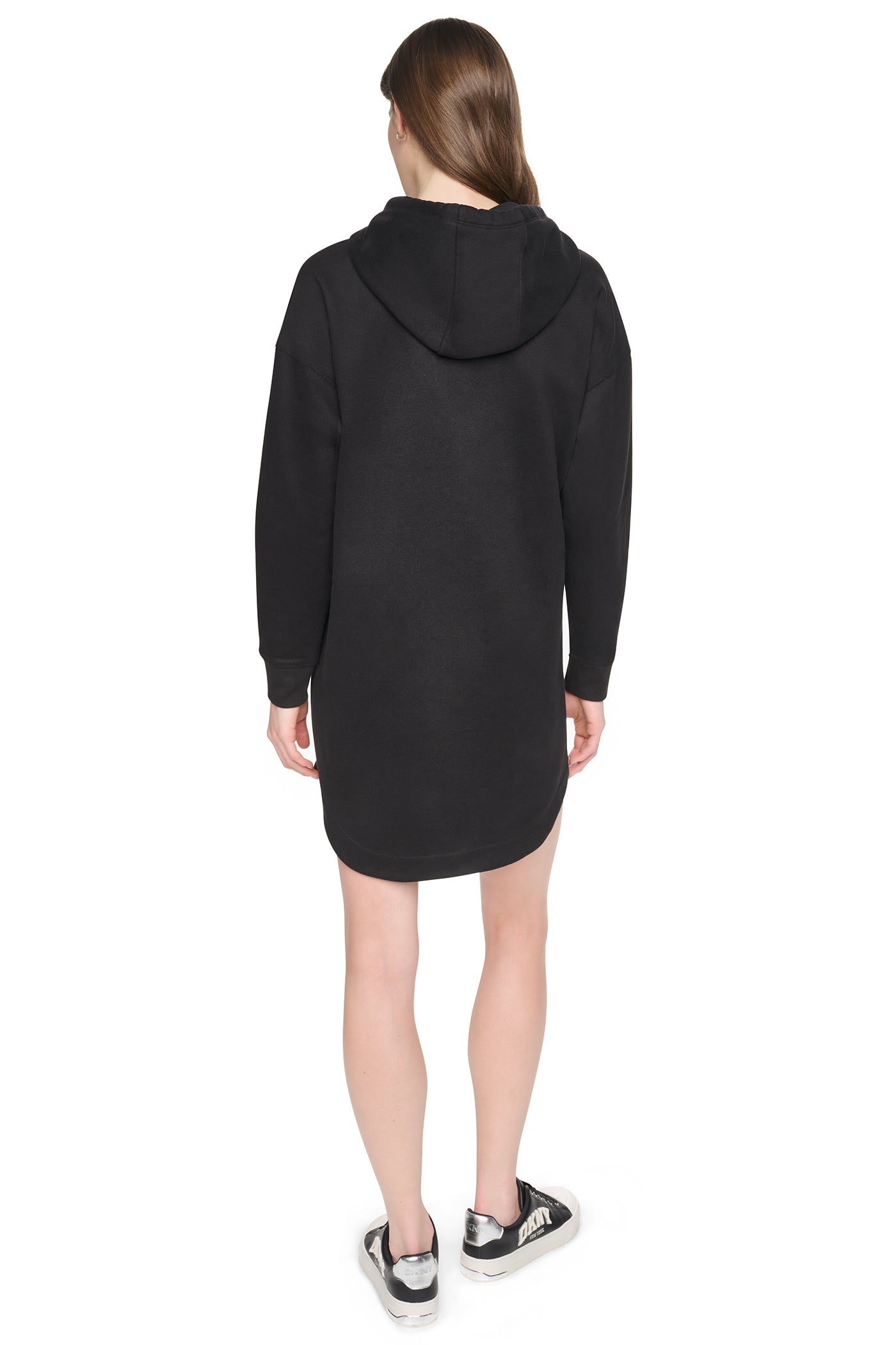 STRIPED MINI HOODIE DRESS VIEW 3