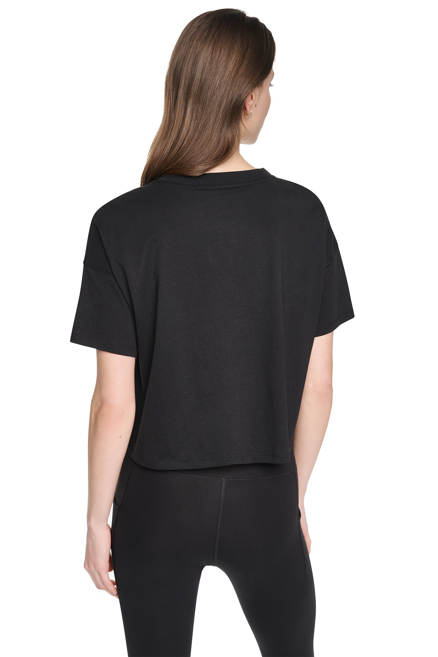 CROPPED CRYSTAL STACKED LOGO TEE VIEW 3