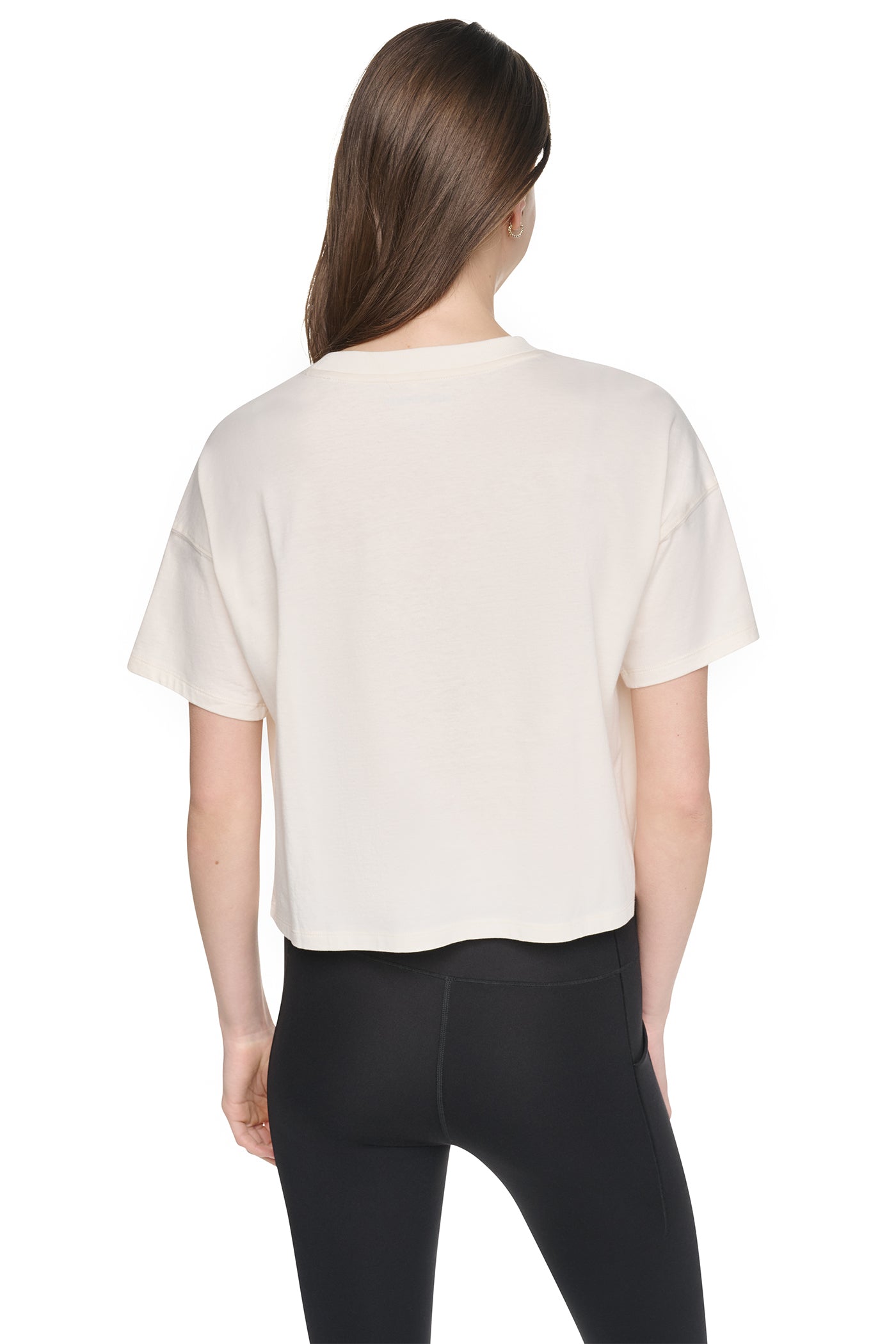 CROPPED CRYSTAL STACKED LOGO TEE VIEW 3