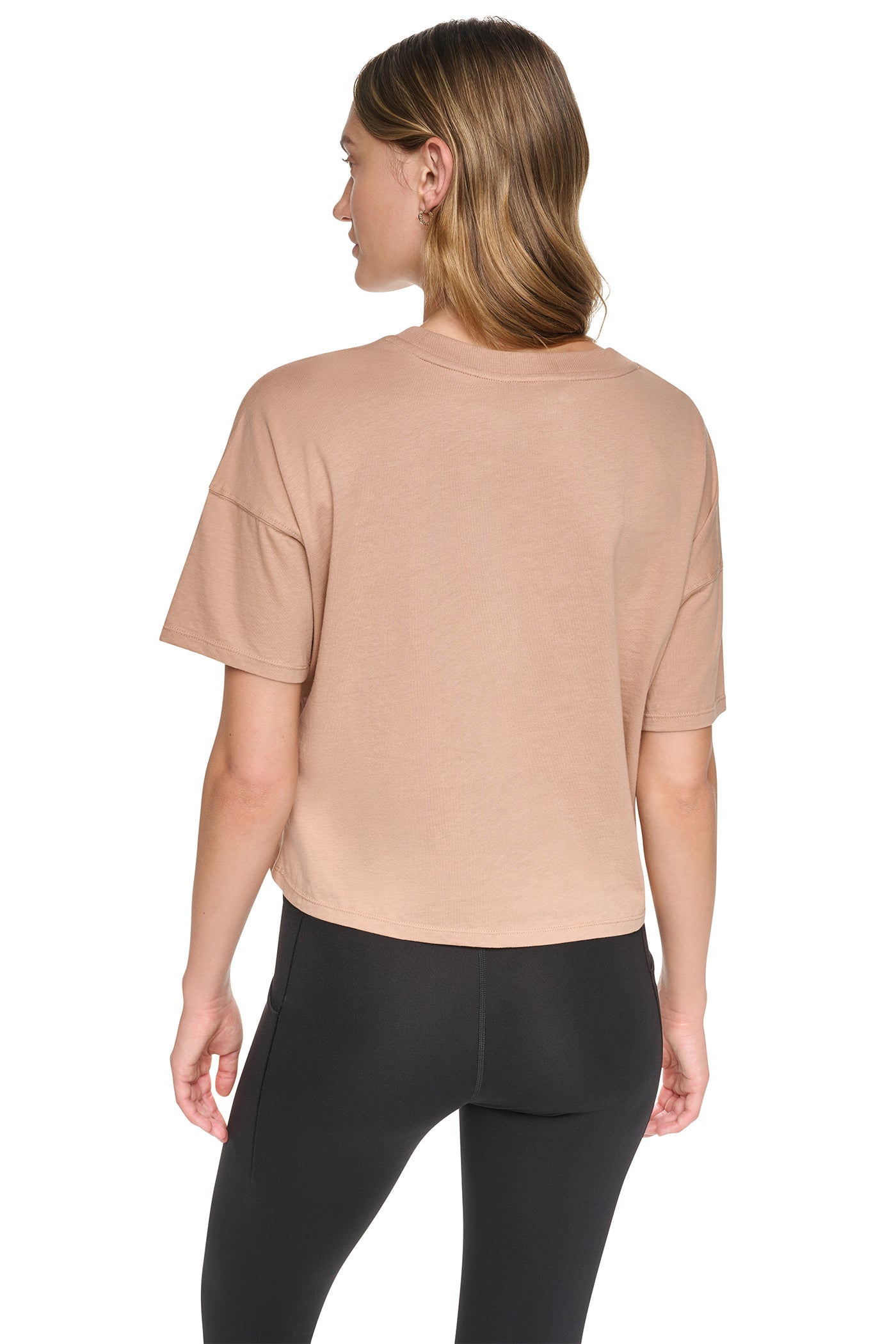 CROPPED CRYSTAL STACKED LOGO TEE VIEW 3