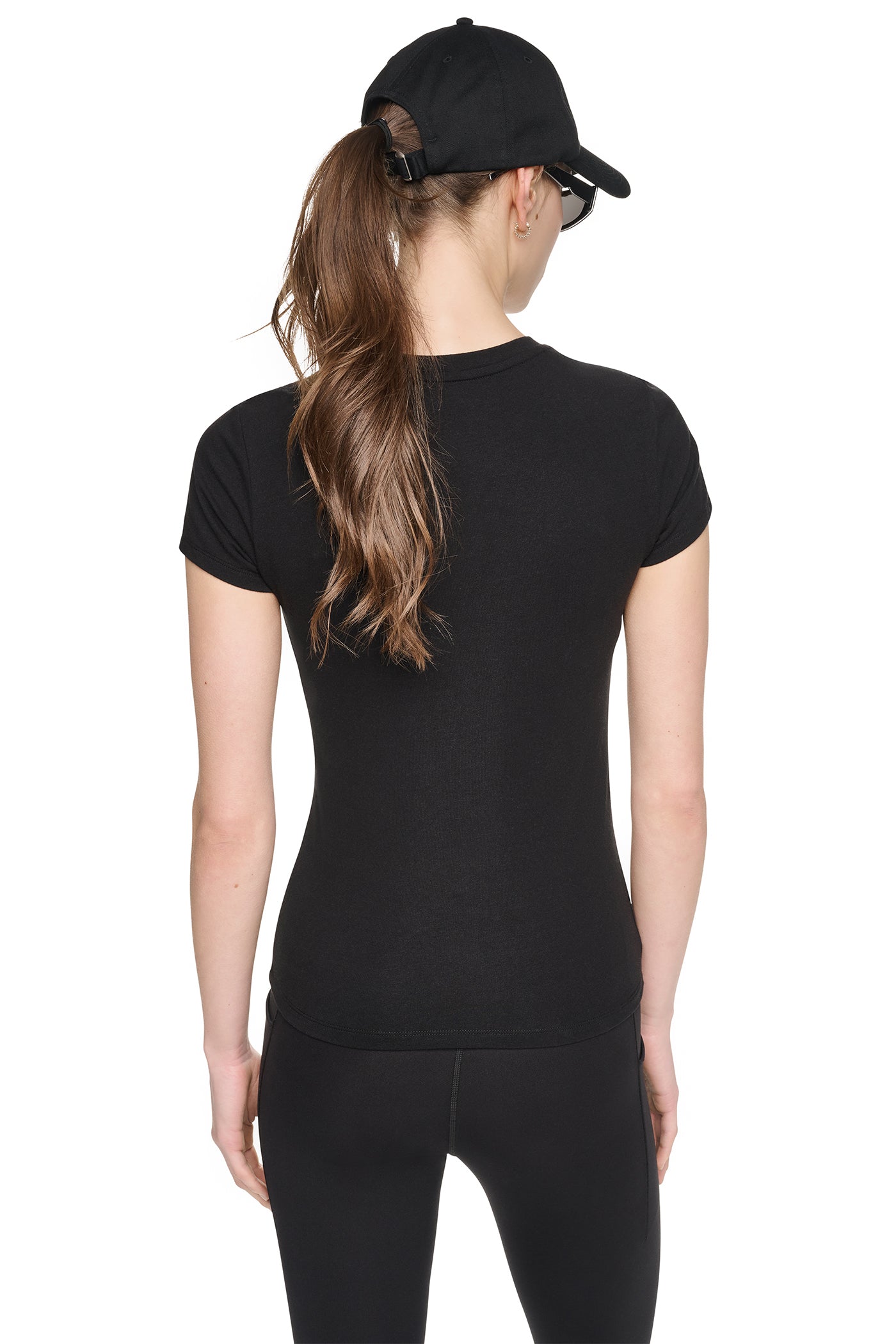 CRYSTAL METALLIC LOGO BABY TEE VIEW 3