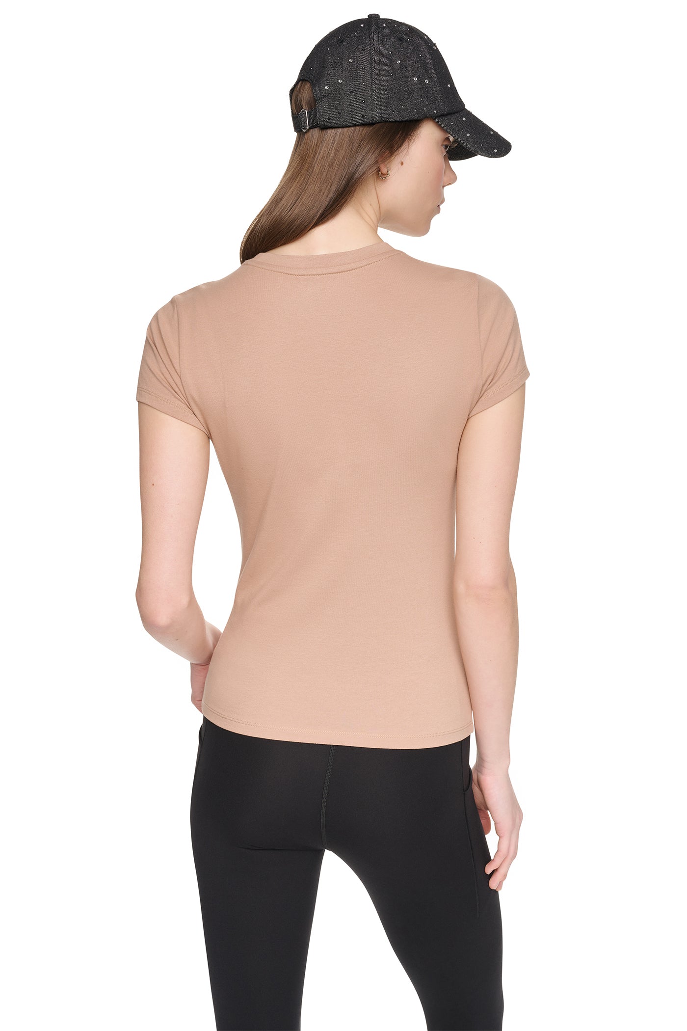 CRYSTAL METALLIC LOGO BABY TEE VIEW 3