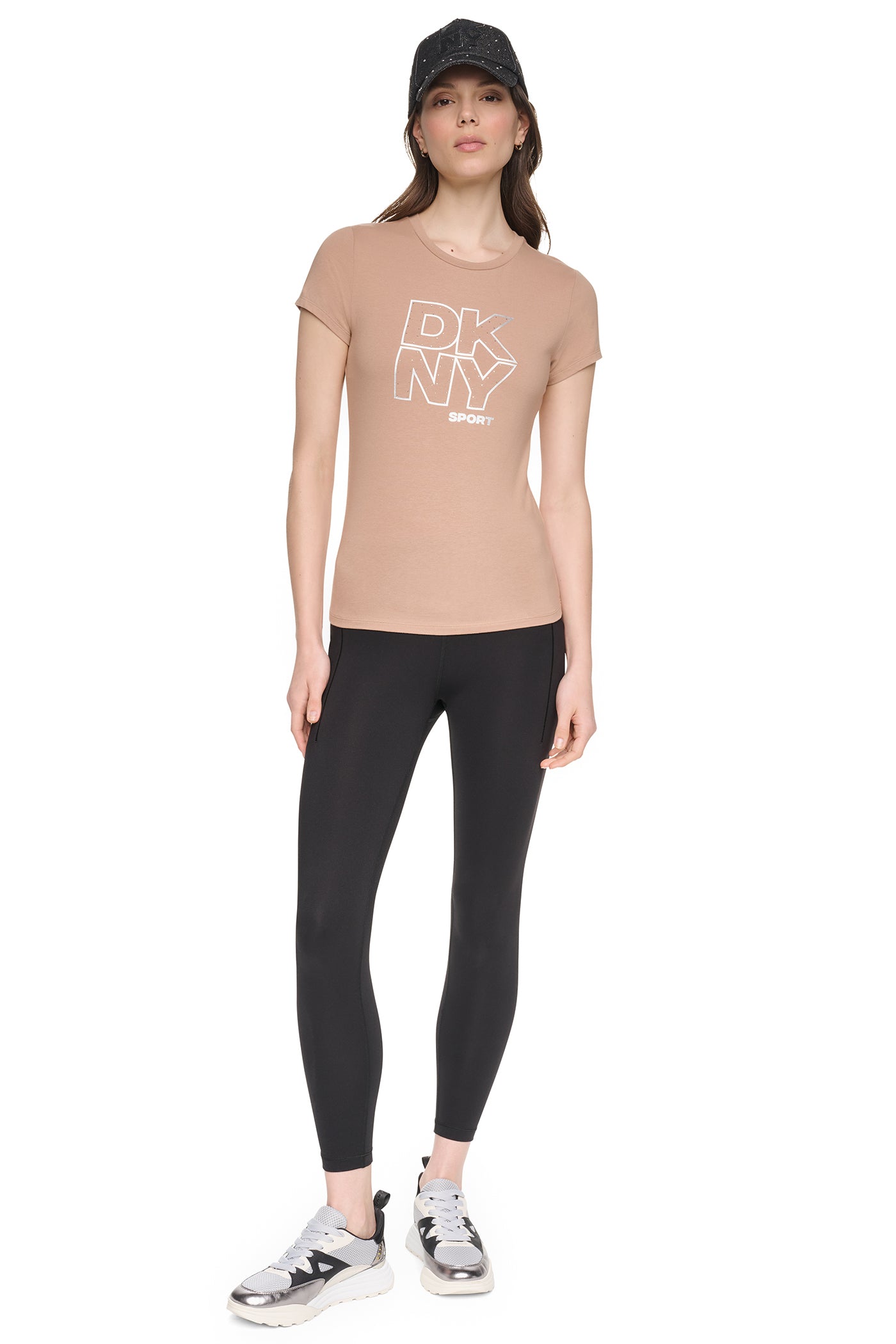 CRYSTAL METALLIC LOGO BABY TEE VIEW 6