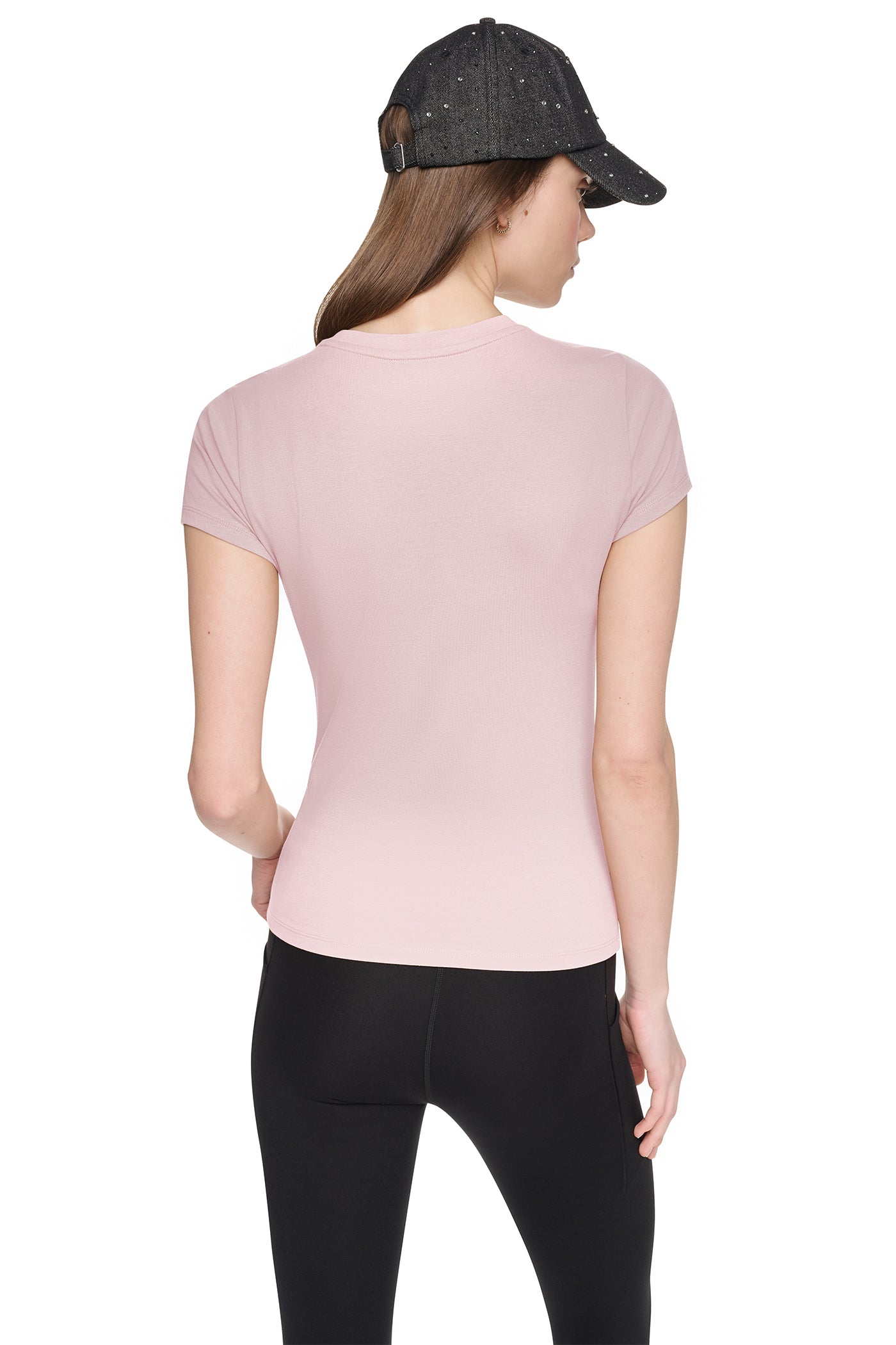 CRYSTAL METALLIC LOGO BABY TEE VIEW 3