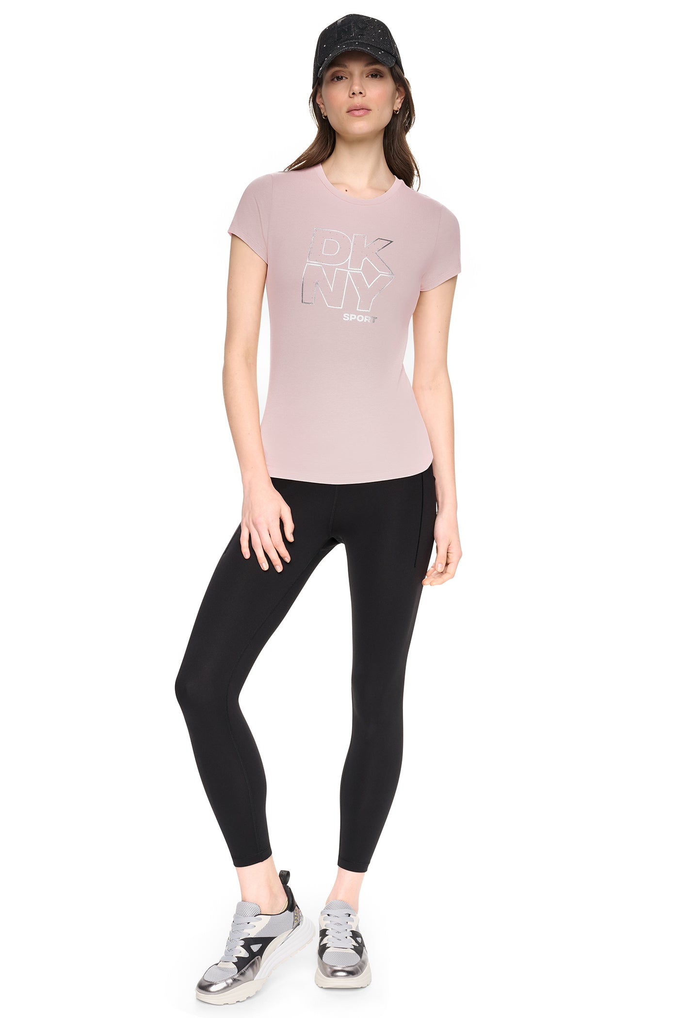 CRYSTAL METALLIC LOGO BABY TEE VIEW 6