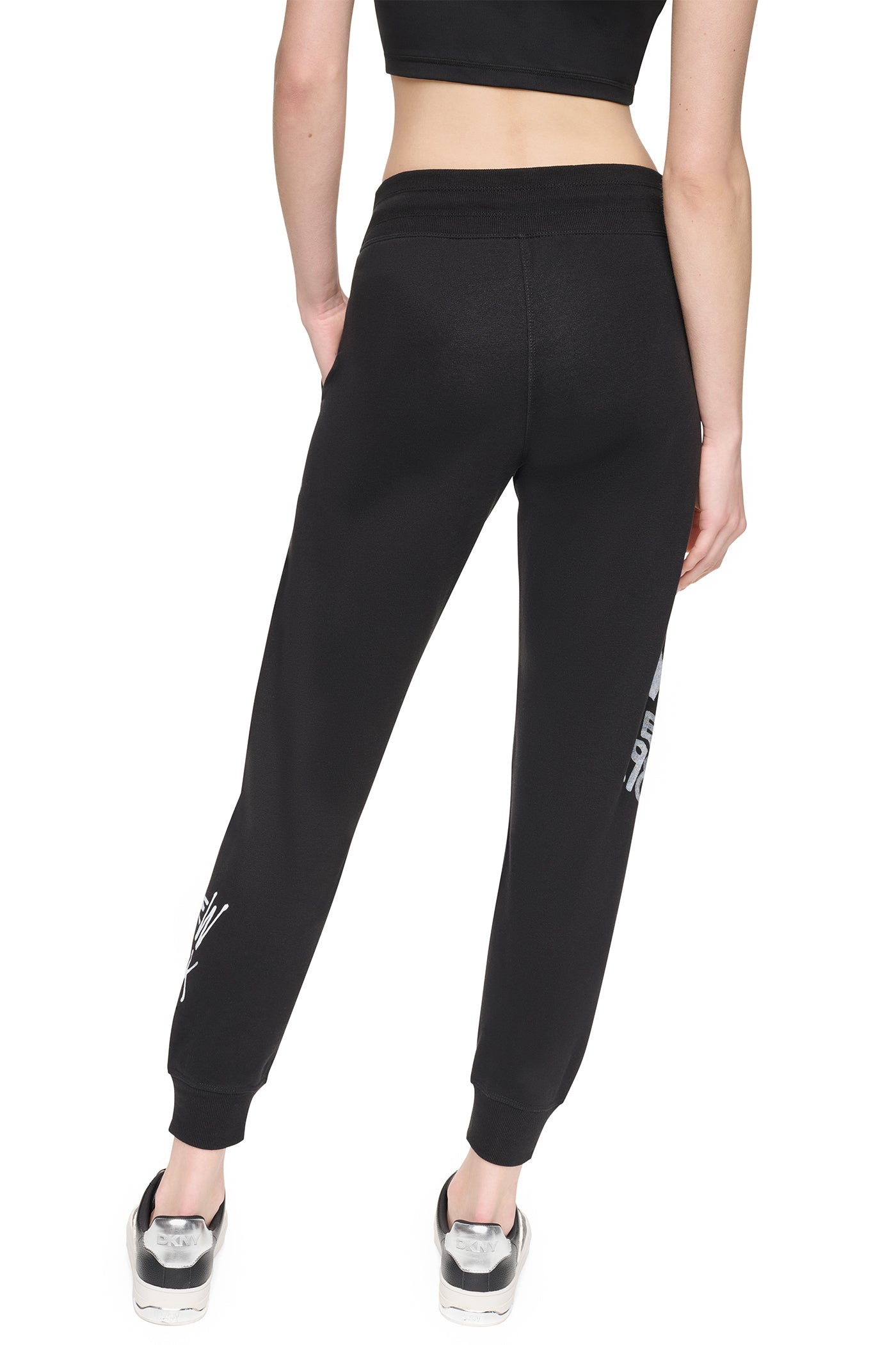 MID-RISE GRAFFITI RHINESTONE LOGO JOGGER VIEW 3