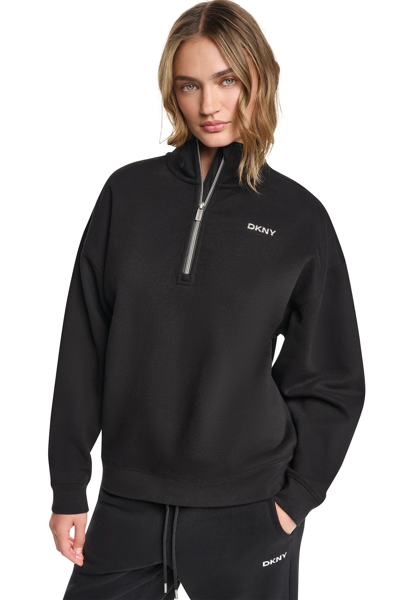 METALLIC BUBBLE 1/4 ZIP PULLOVER VIEW 5