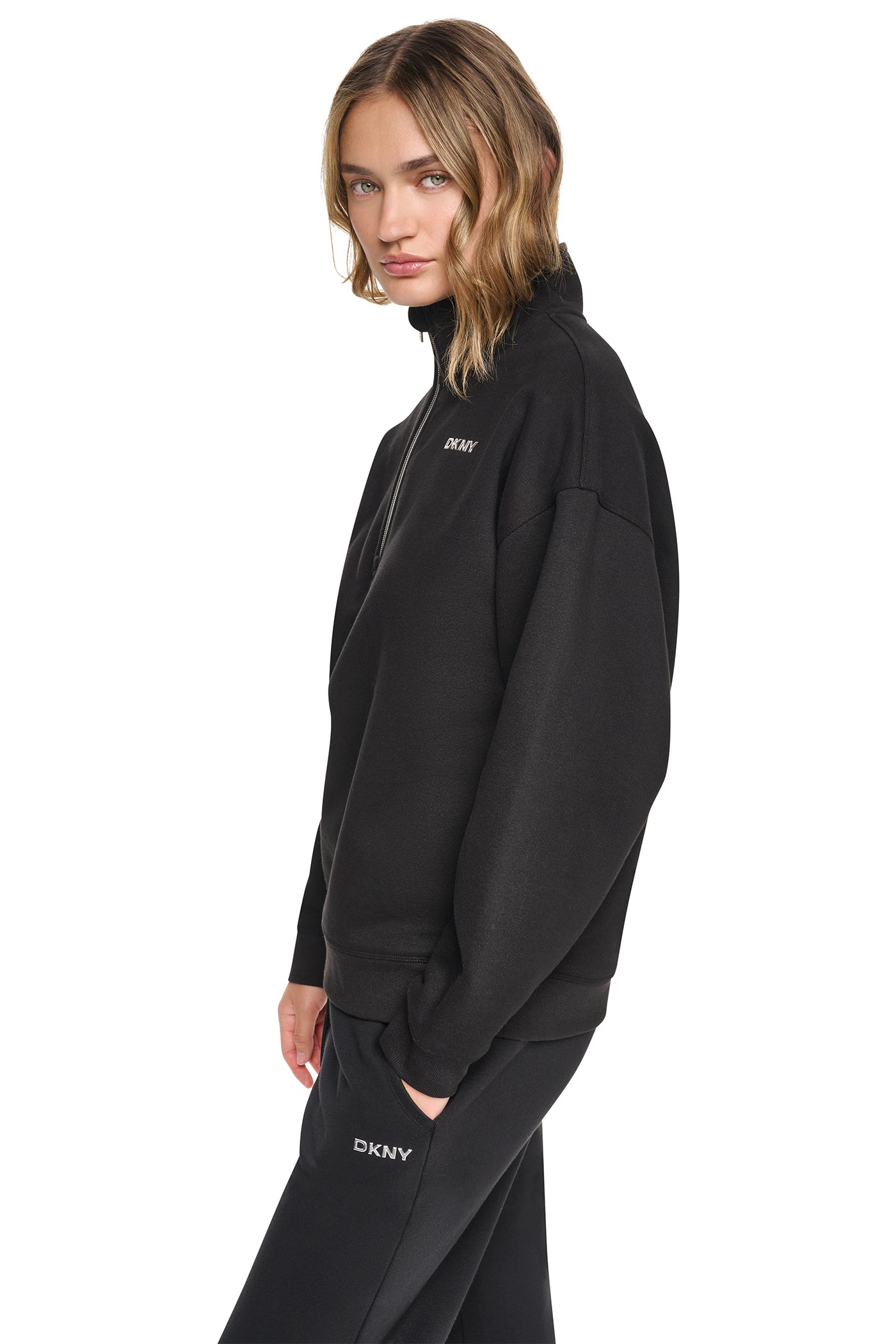 METALLIC BUBBLE 1/4 ZIP PULLOVER VIEW 4