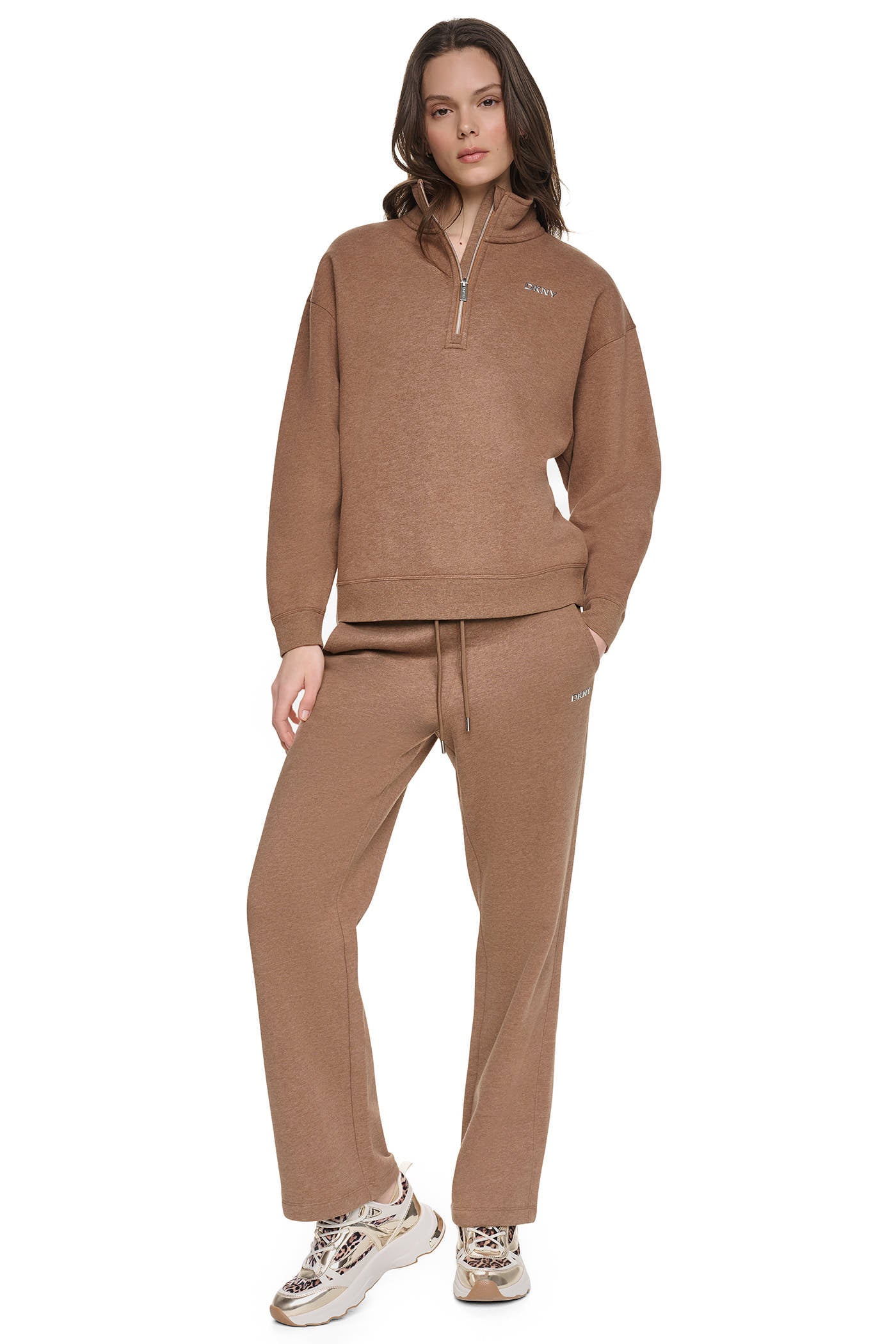 METALLIC BUBBLE 1/4 ZIP PULLOVER VIEW 5