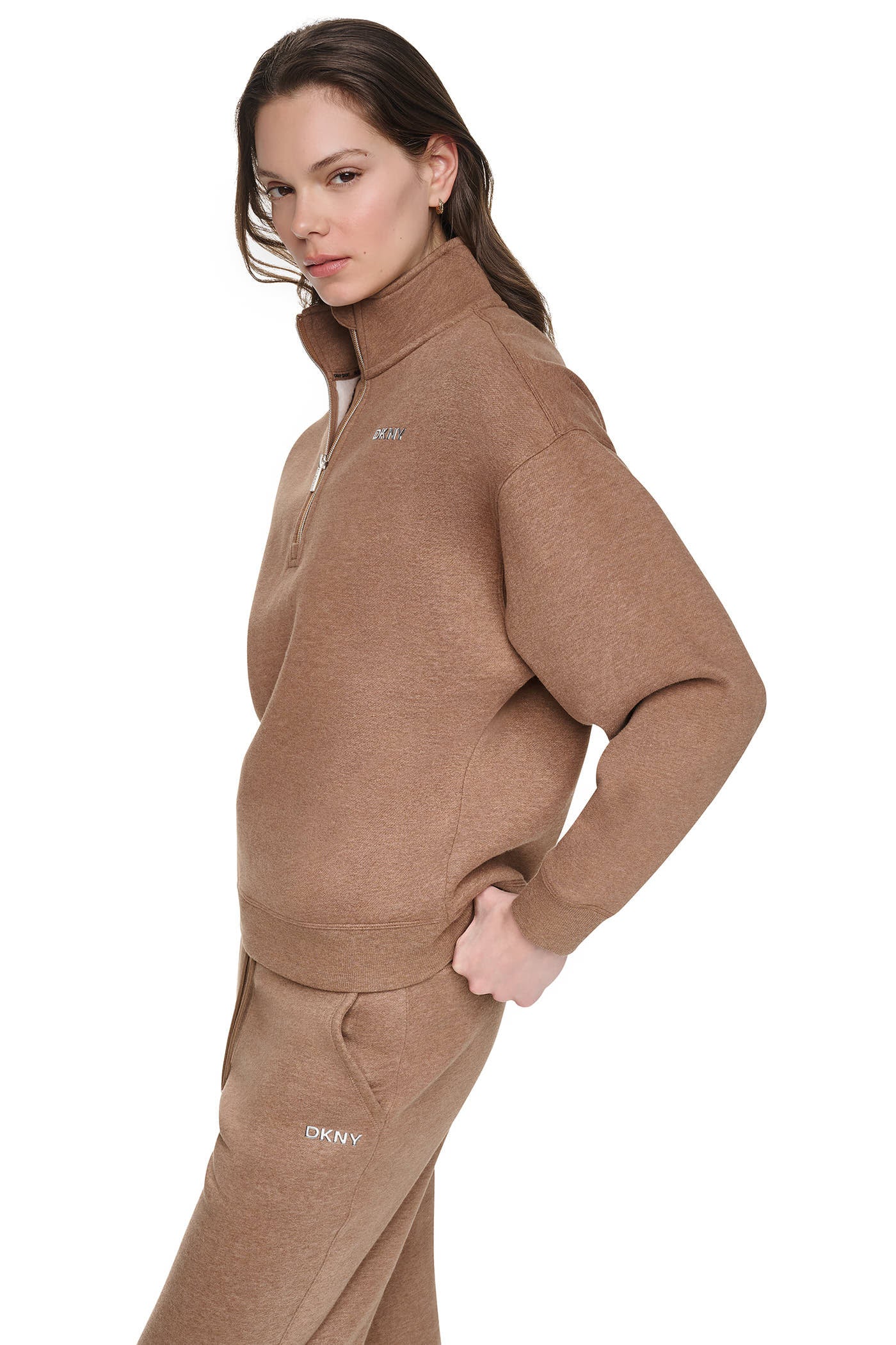 METALLIC BUBBLE 1/4 ZIP PULLOVER VIEW 4