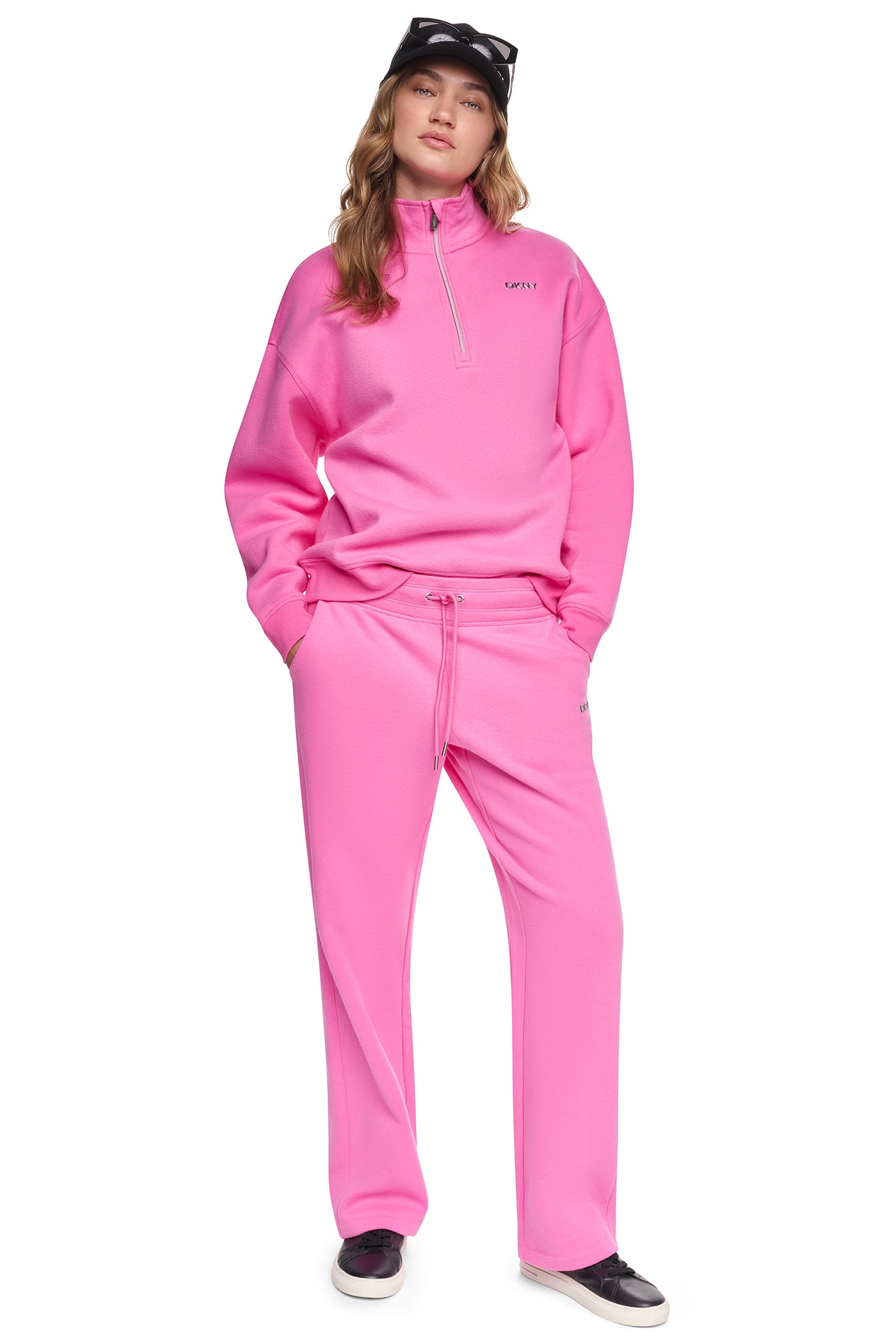 COTTON-BLEND FLEECE LOGO 1/4 ZIP SWEATSHIRT VIEW 8