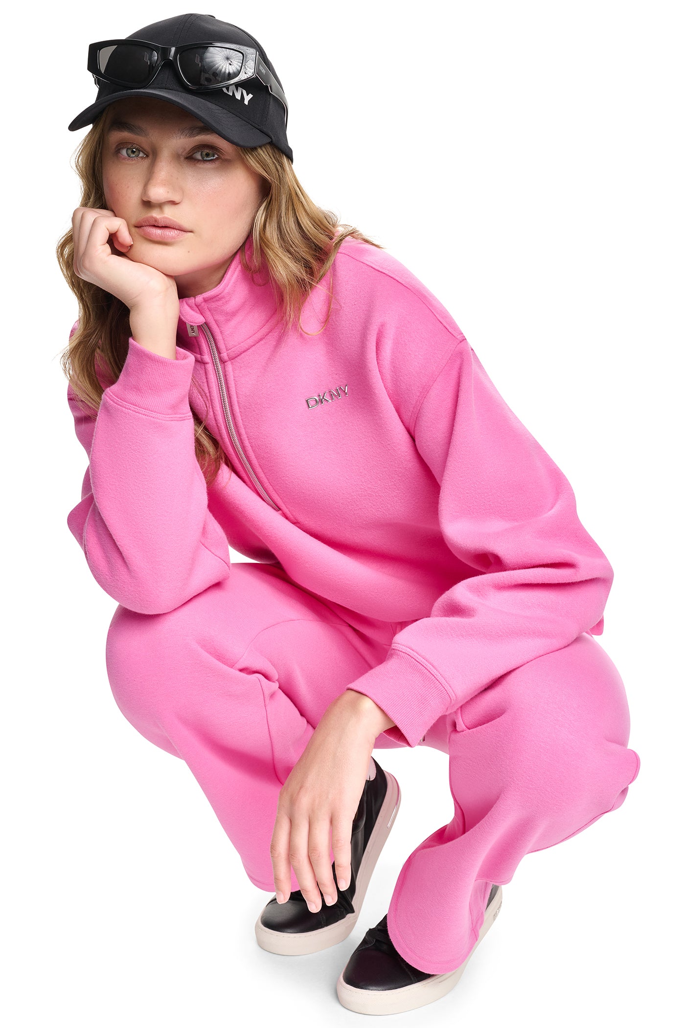 COTTON-BLEND FLEECE LOGO 1/4 ZIP SWEATSHIRT VIEW 6