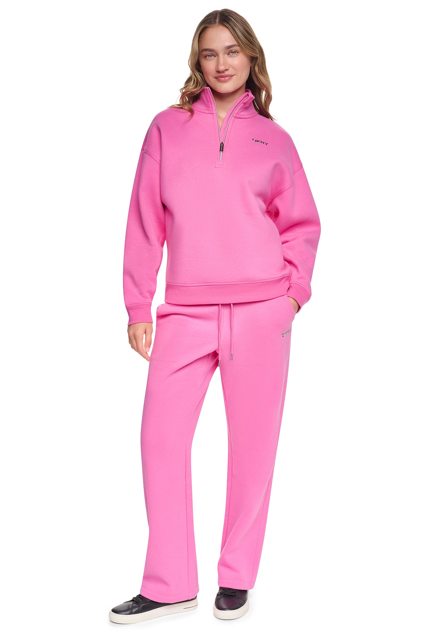 COTTON-BLEND FLEECE LOGO 1/4 ZIP SWEATSHIRT VIEW 5
