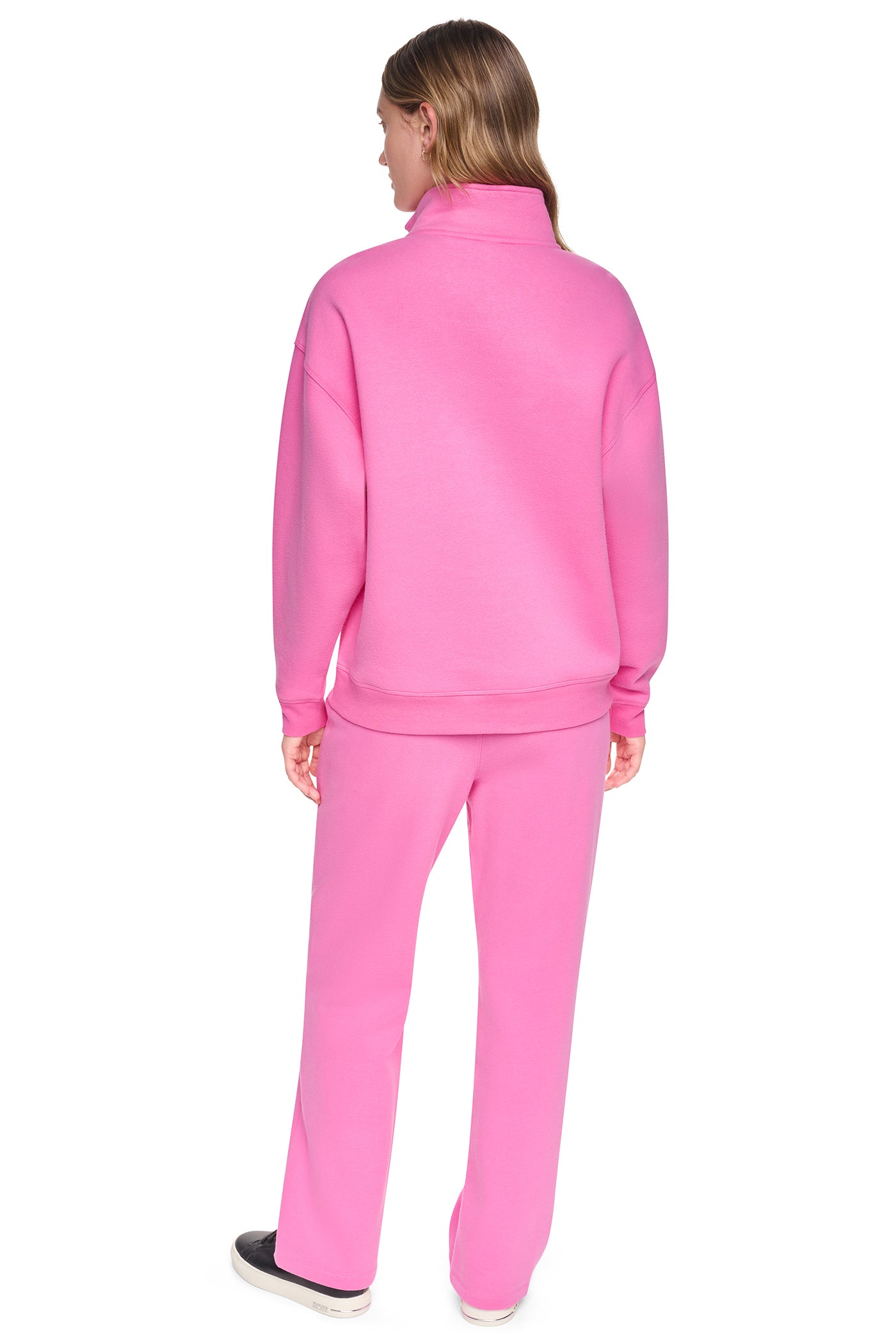 COTTON-BLEND FLEECE LOGO 1/4 ZIP SWEATSHIRT VIEW 7