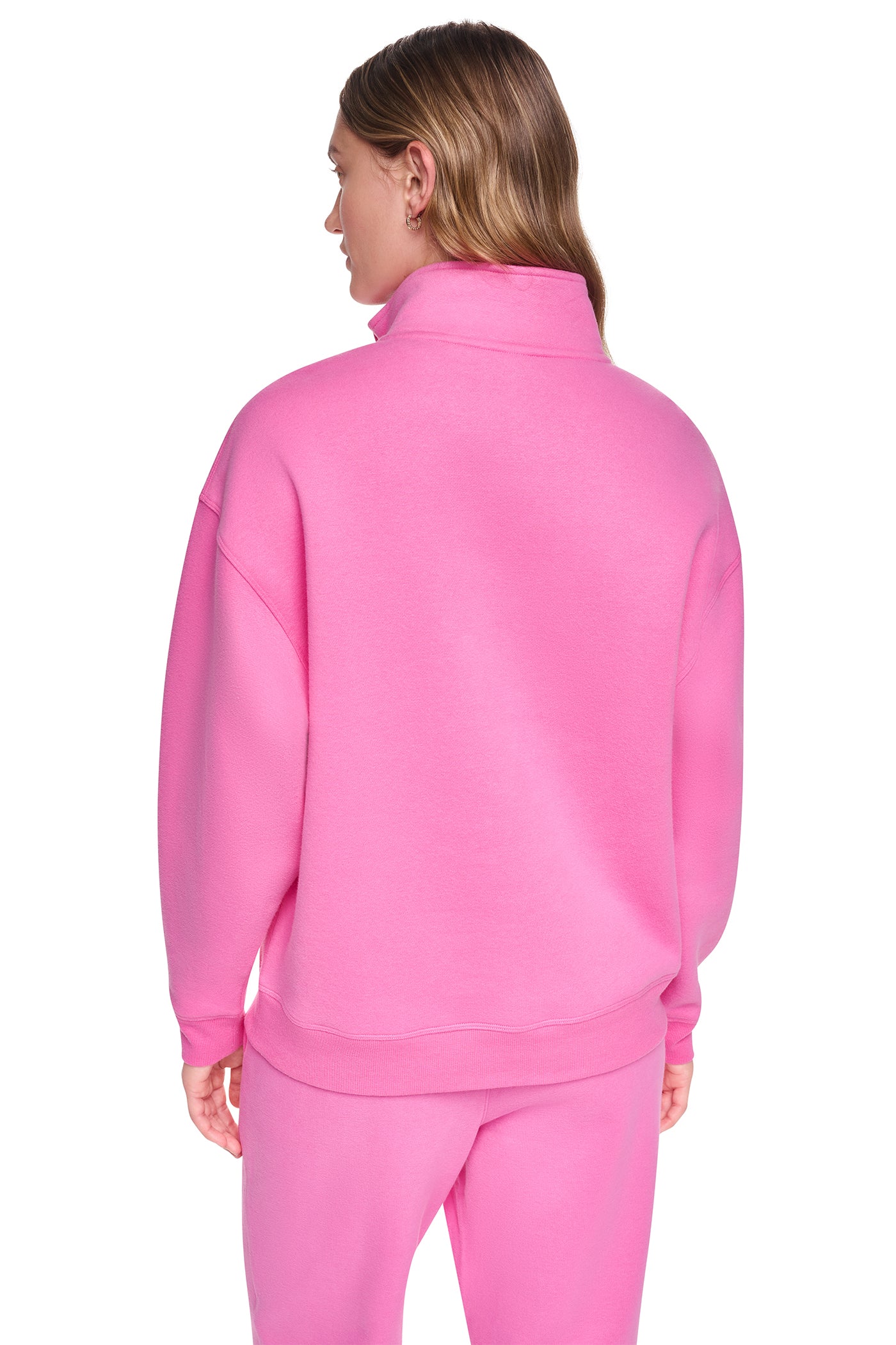 COTTON-BLEND FLEECE LOGO 1/4 ZIP SWEATSHIRT VIEW 4