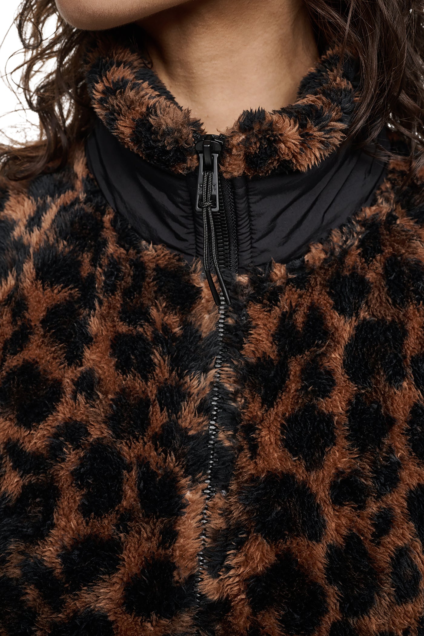 LEOPARD PRINT SHERPA JACKET VIEW 6