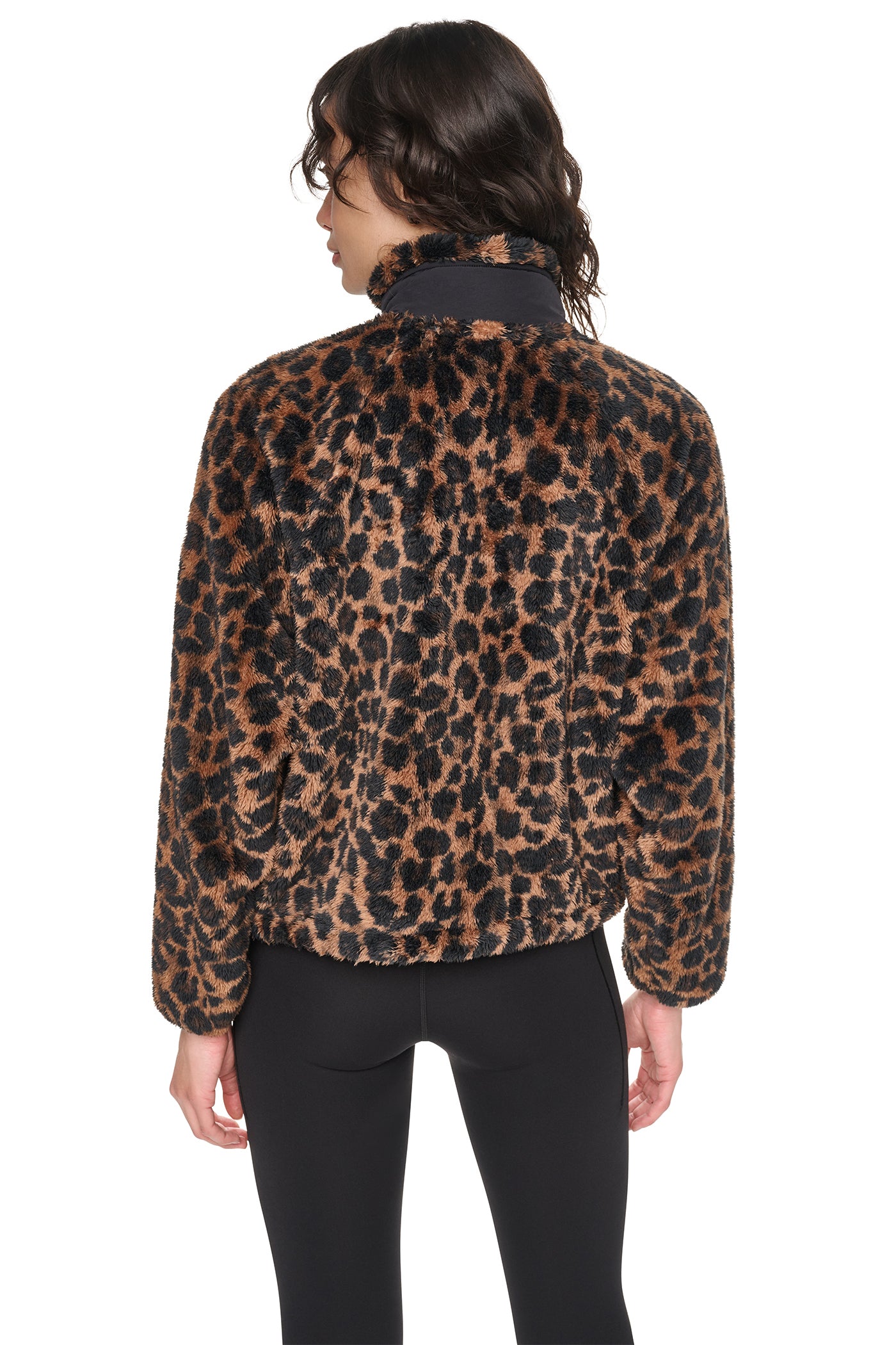 LEOPARD PRINT SHERPA JACKET VIEW 3
