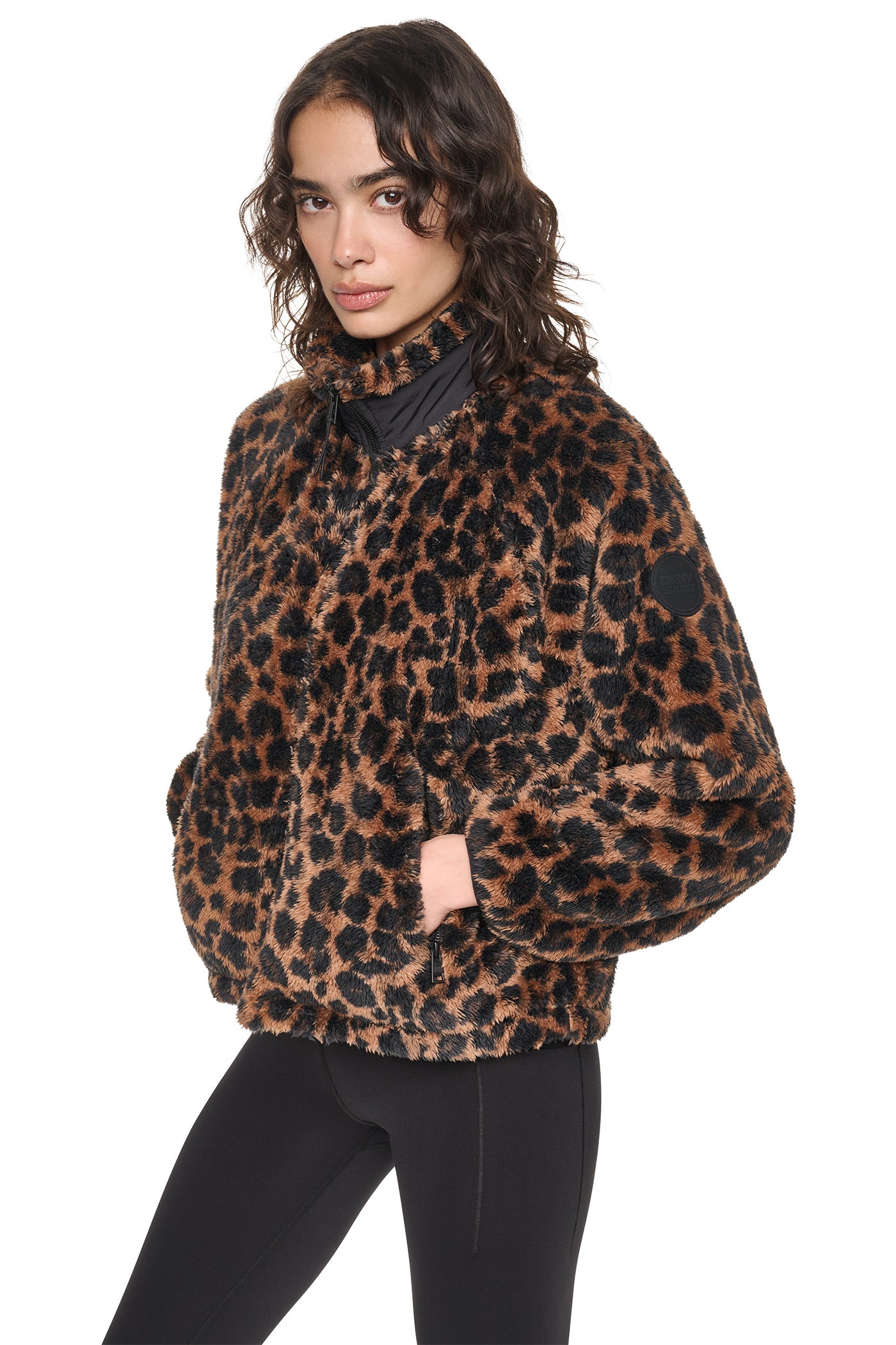 LEOPARD PRINT SHERPA JACKET VIEW 4