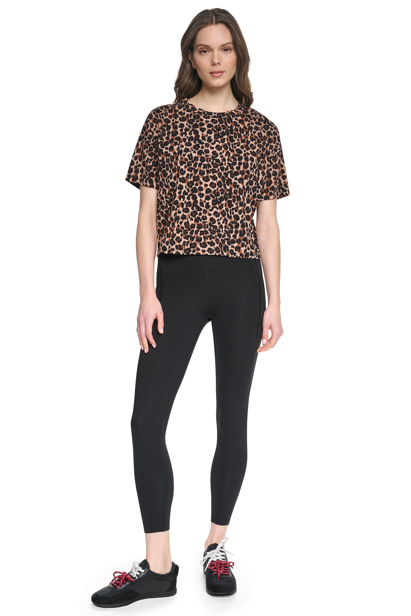 CROPPED ANIMAL PRINT TEE VIEW 5