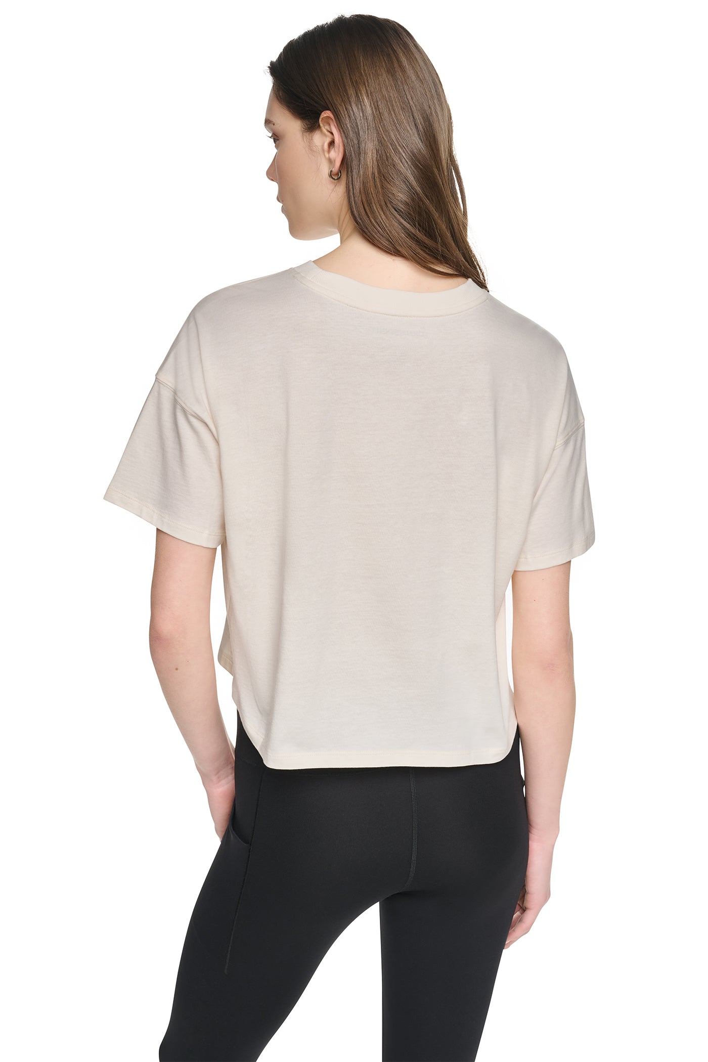 CROPPED METALLIC LOGO TEE VIEW 4