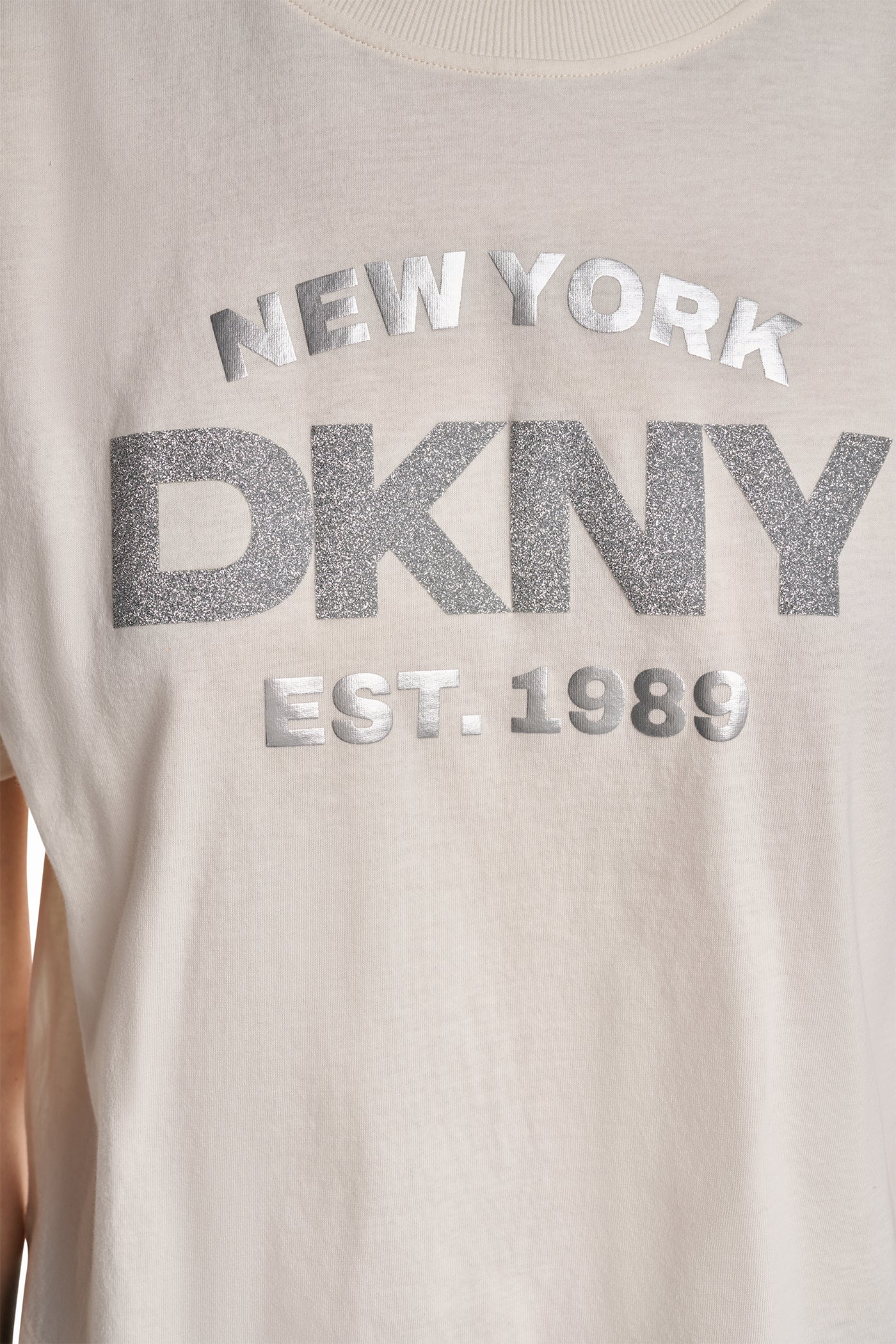 CROPPED METALLIC LOGO TEE VIEW 3