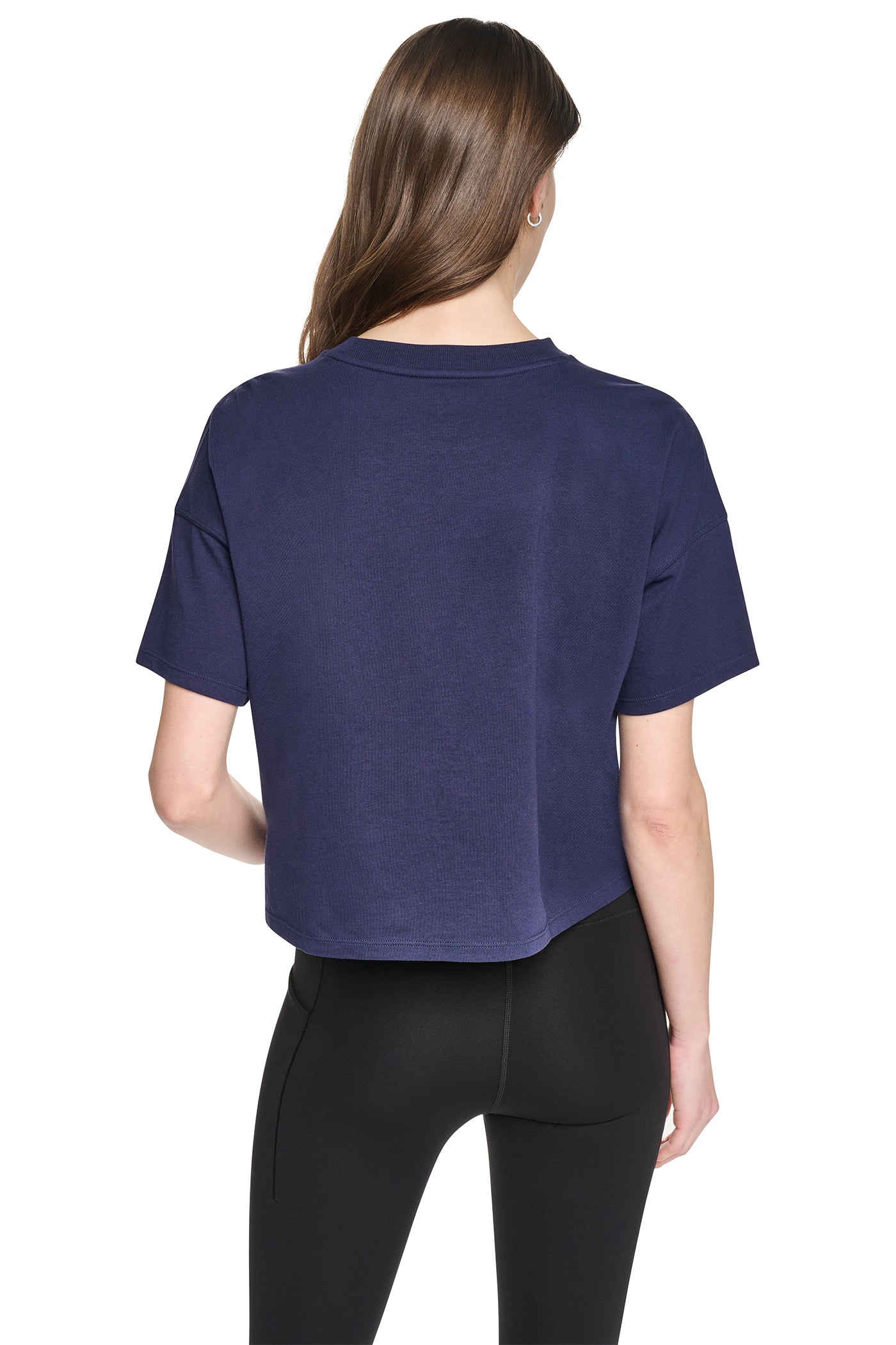 CROPPED METALLIC LOGO TEE VIEW 3
