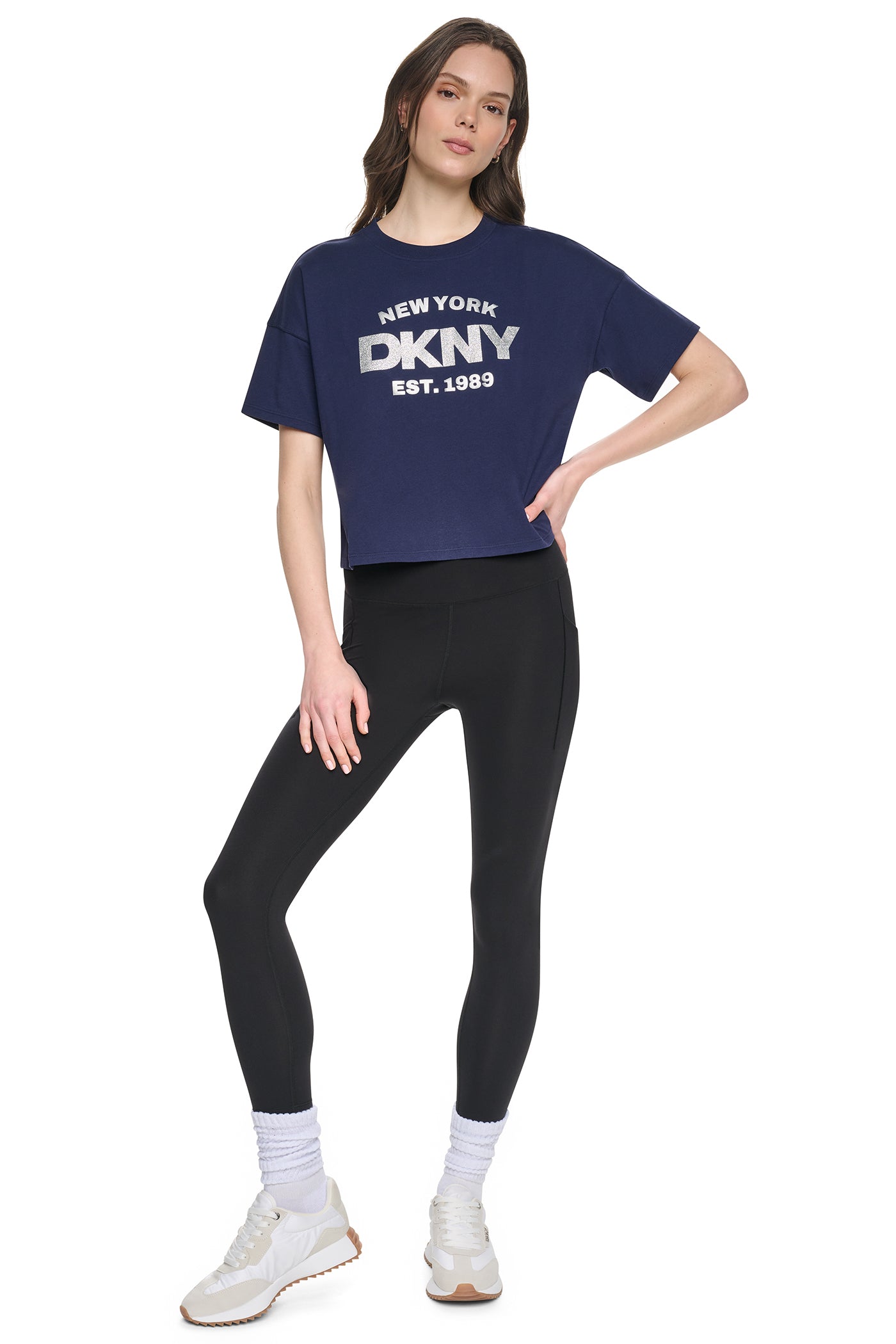 CROPPED METALLIC LOGO TEE VIEW 6