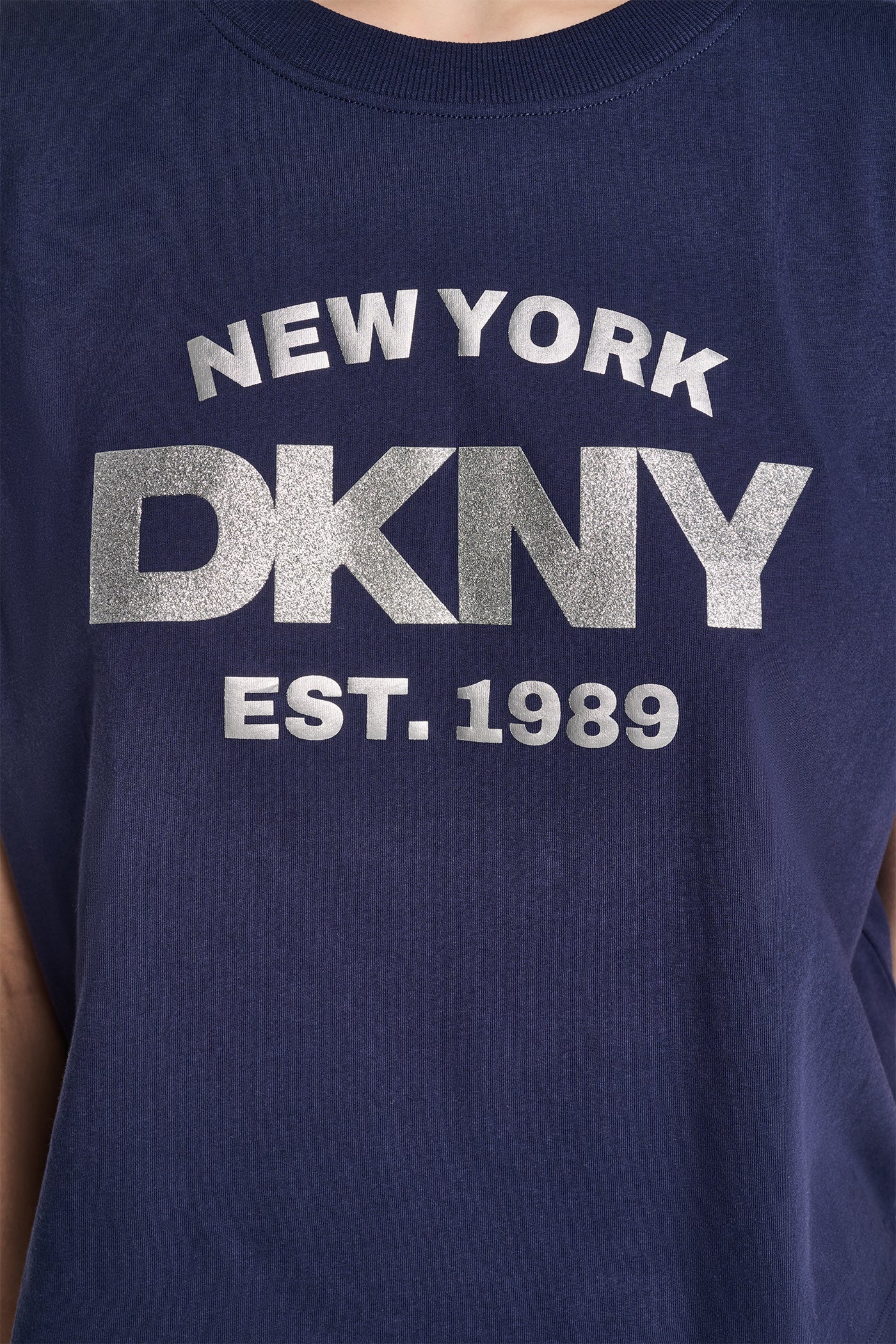 CROPPED METALLIC LOGO TEE VIEW 5